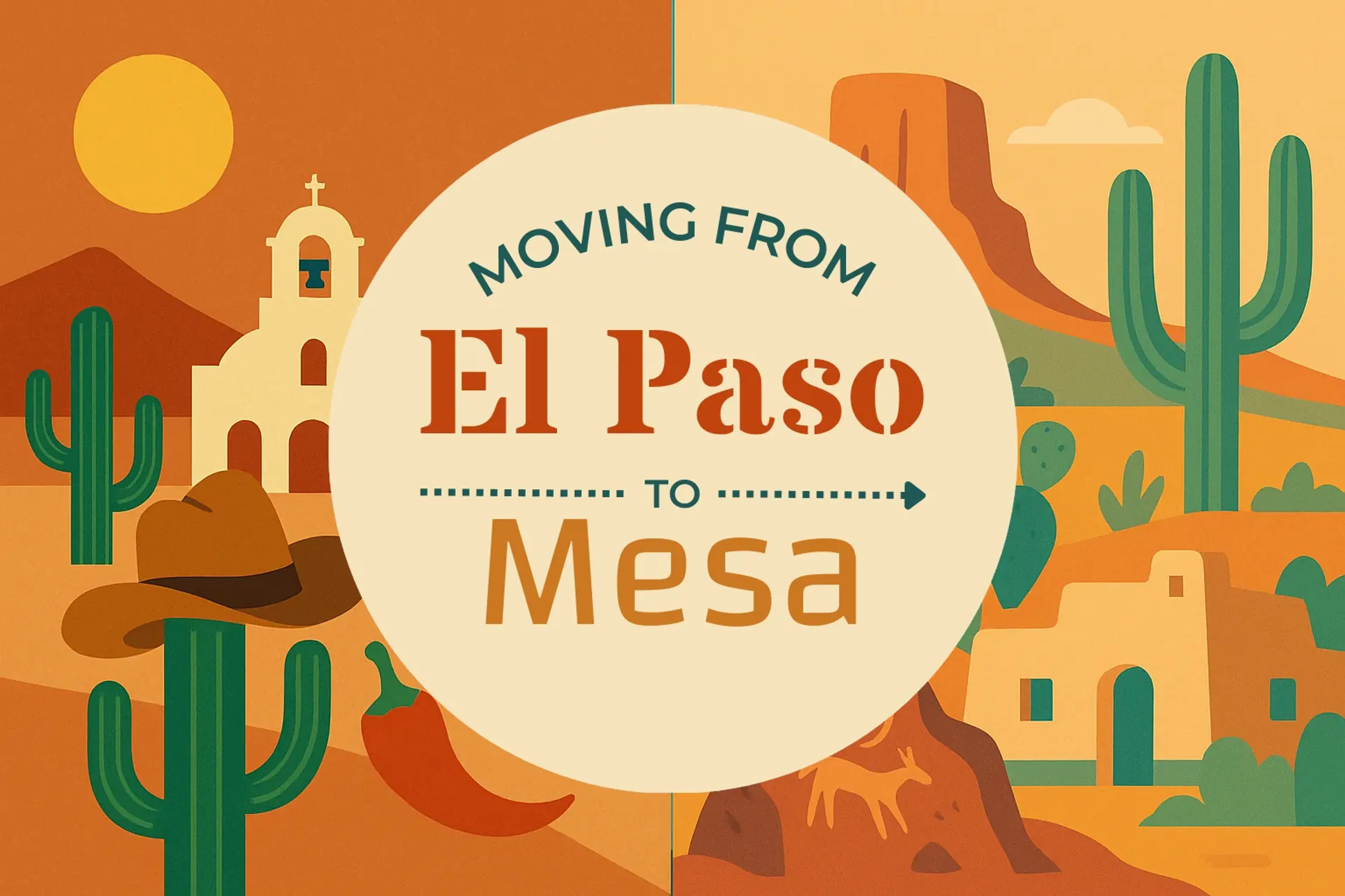 Side-by-side comparison of El Paso to Mesa moving companies