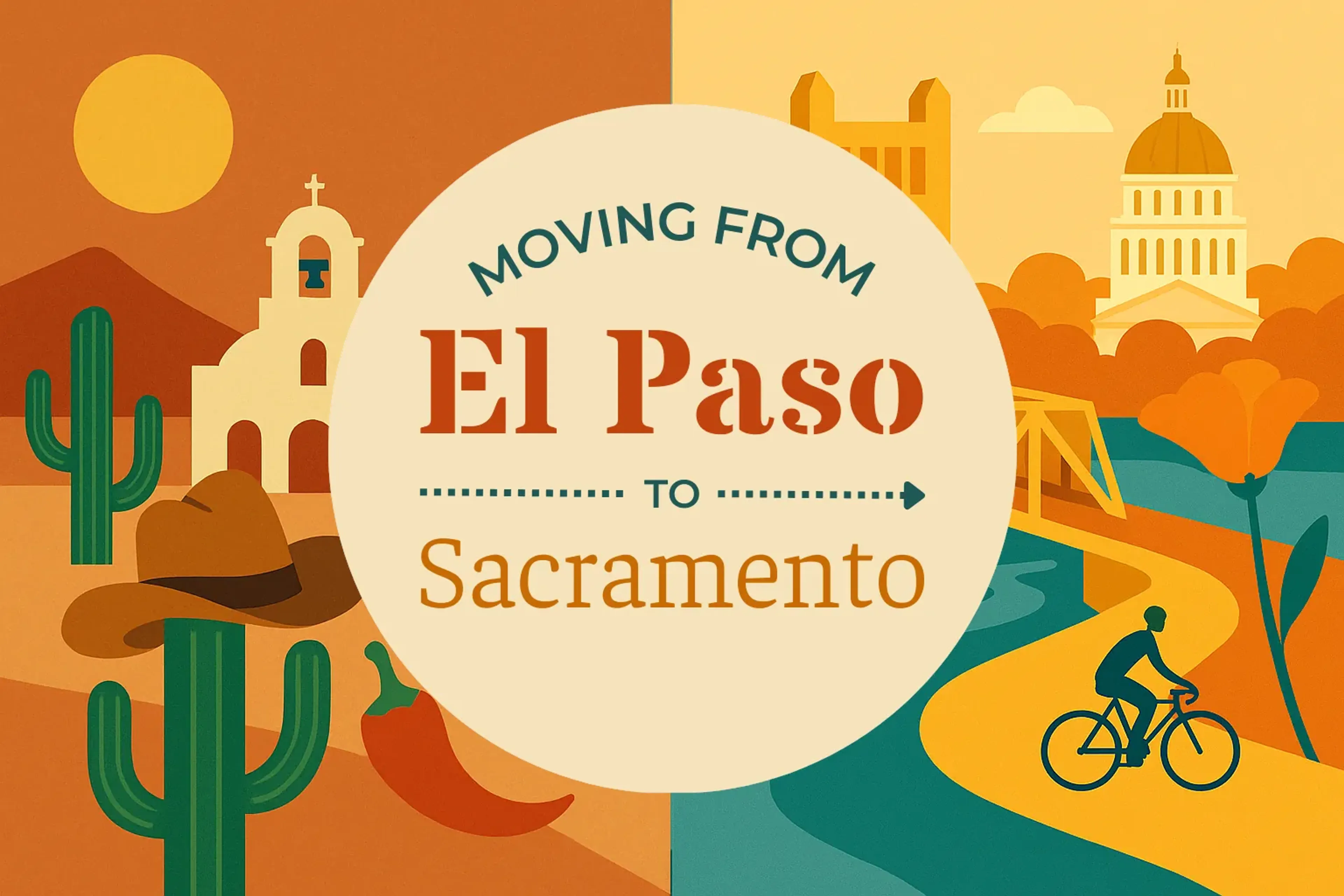 Side-by-side comparison of El Paso to Sacramento moving companies