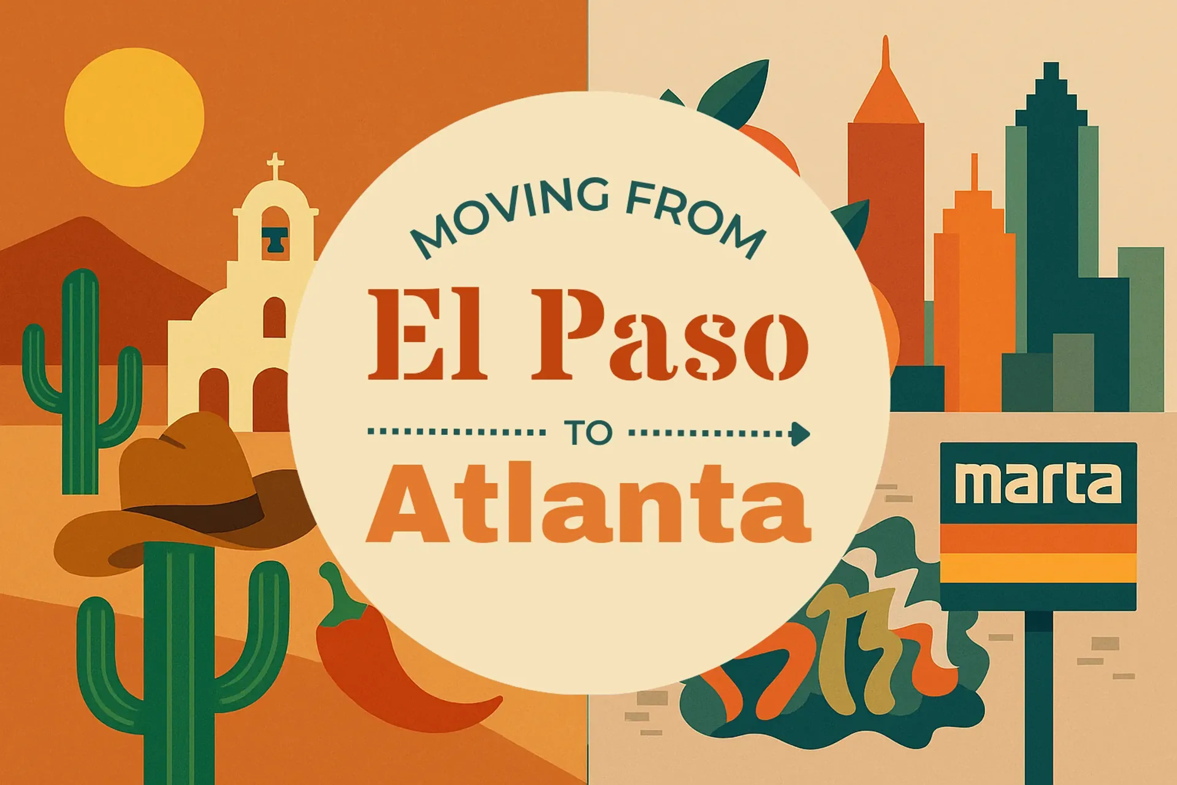 Side-by-side comparison of El Paso to Atlanta moving companies