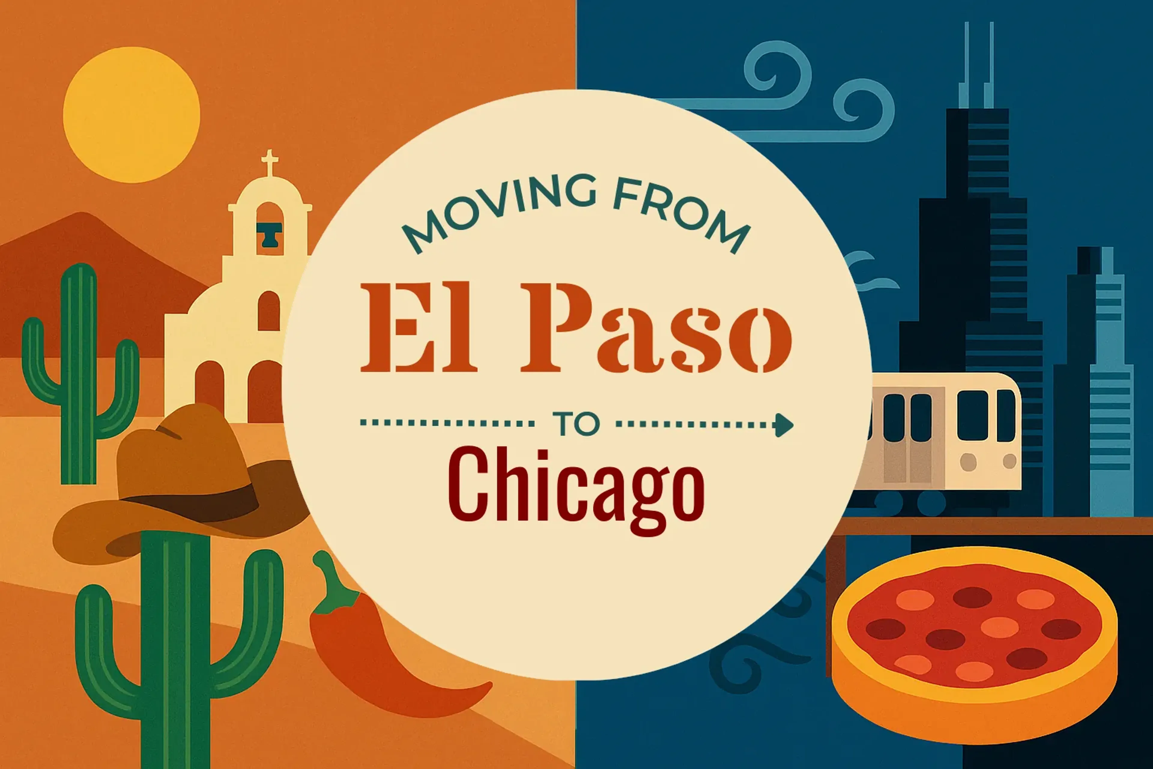 Side-by-side comparison of El Paso to Chicago moving companies