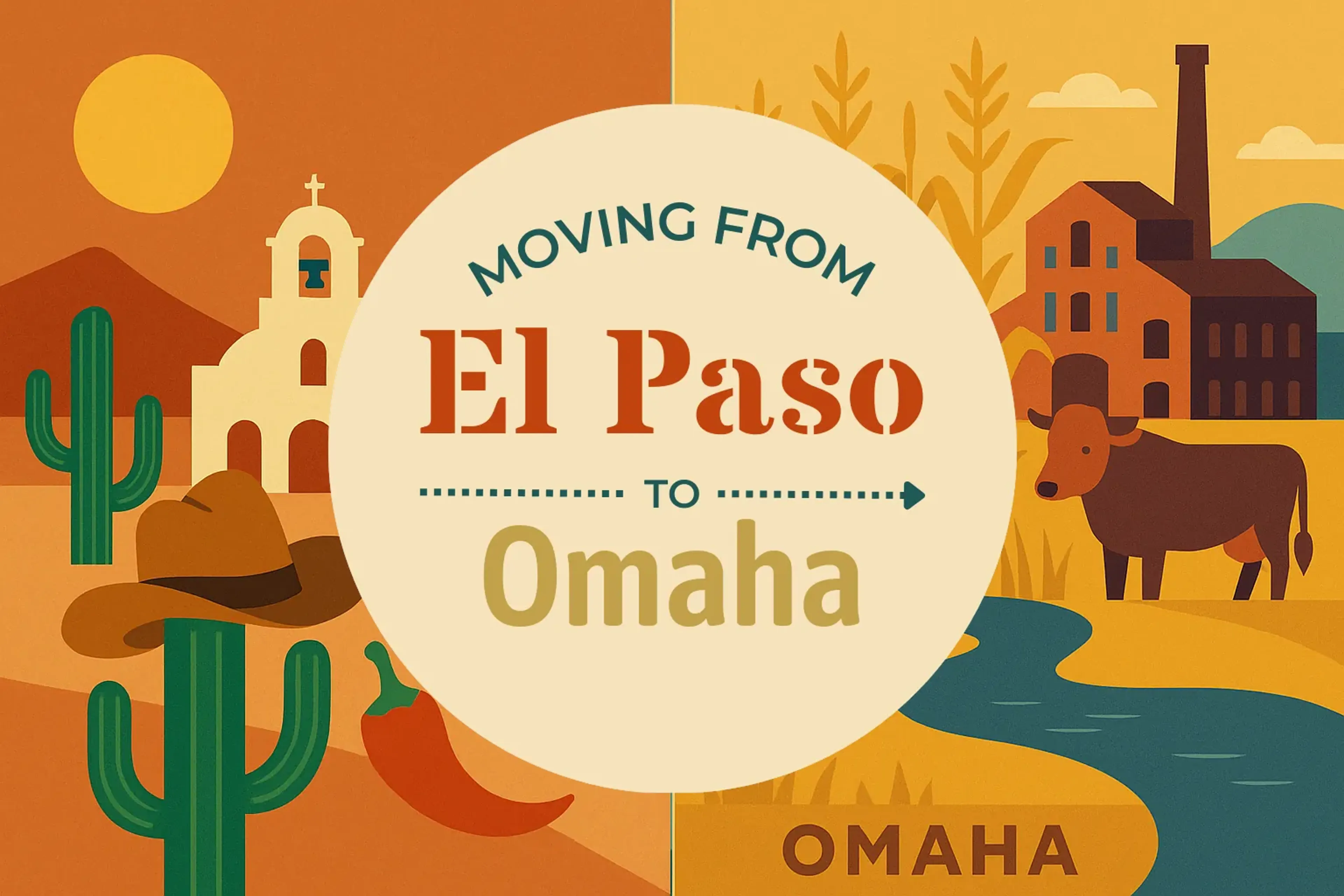 Side-by-side comparison of El Paso to Omaha moving companies