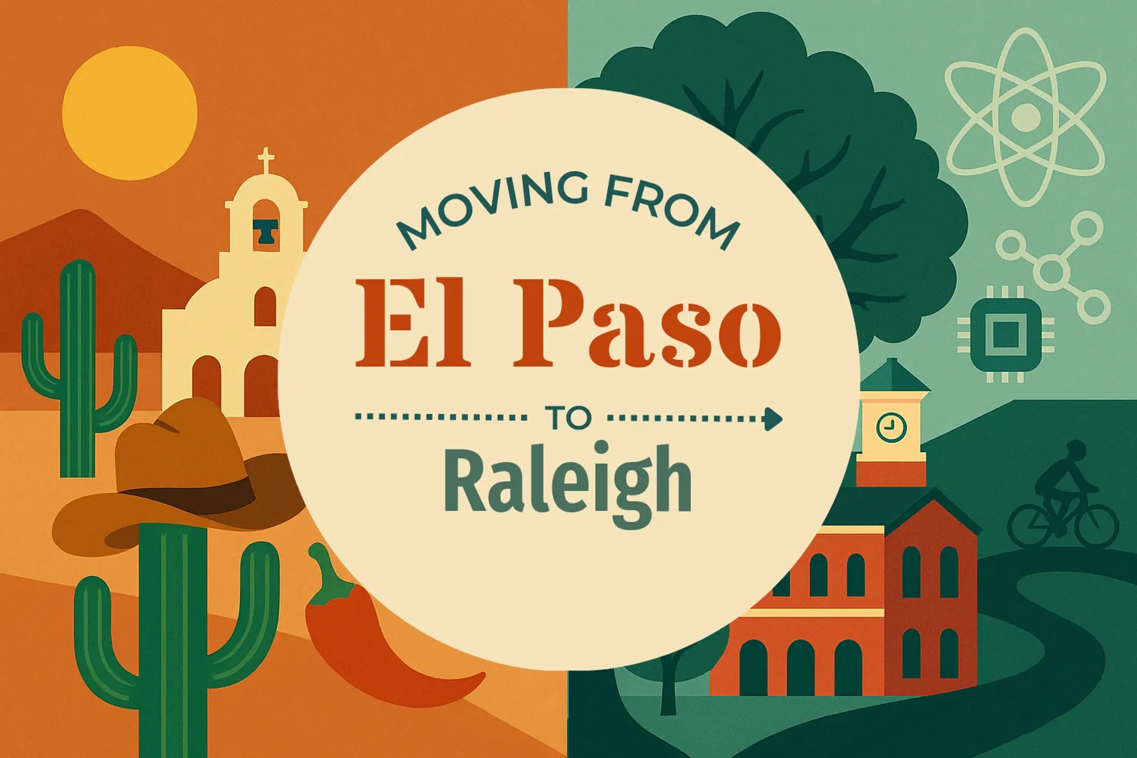Side-by-side comparison of El Paso to Raleigh moving companies
