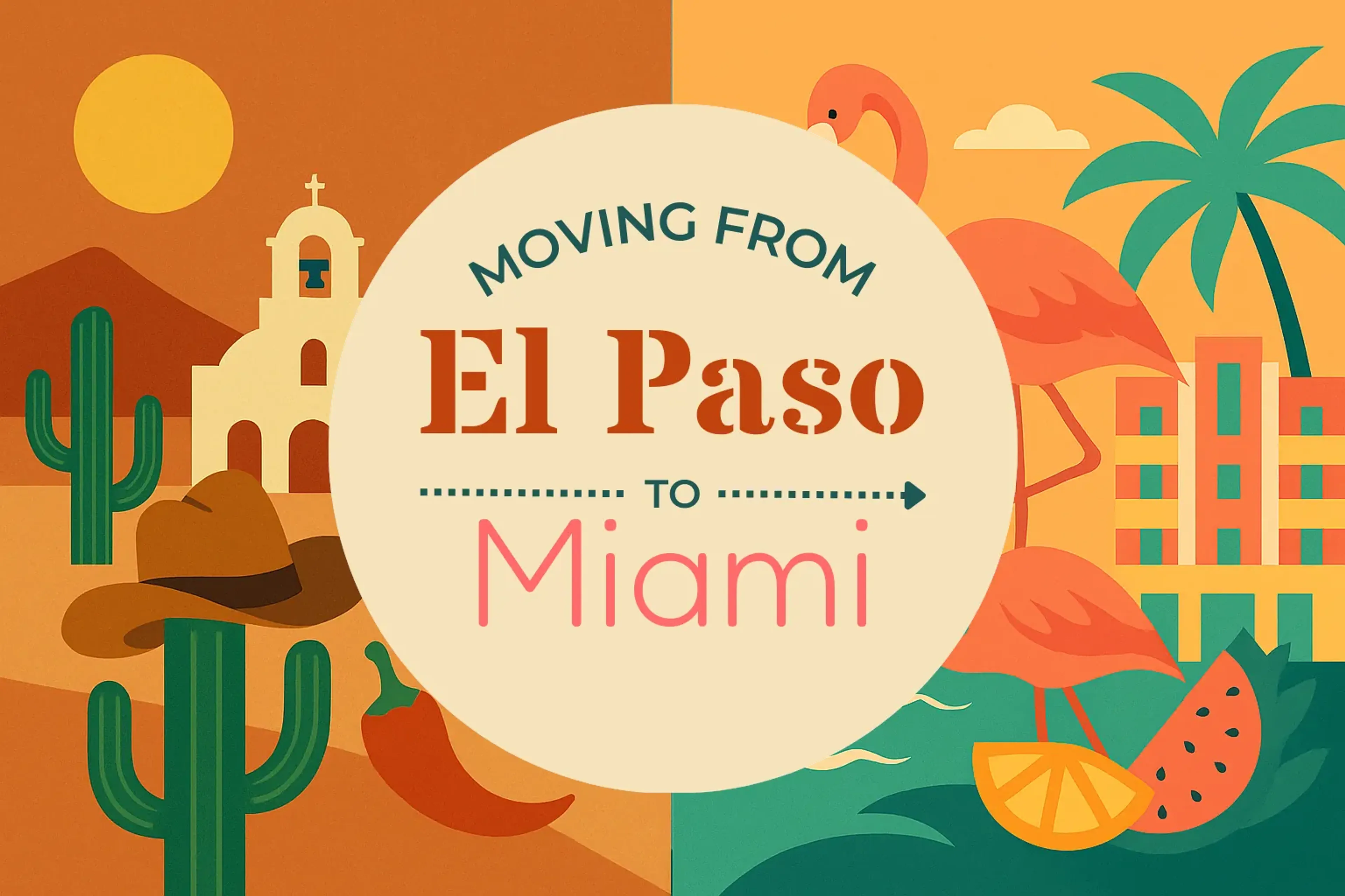 Side-by-side comparison of El Paso to Miami moving companies