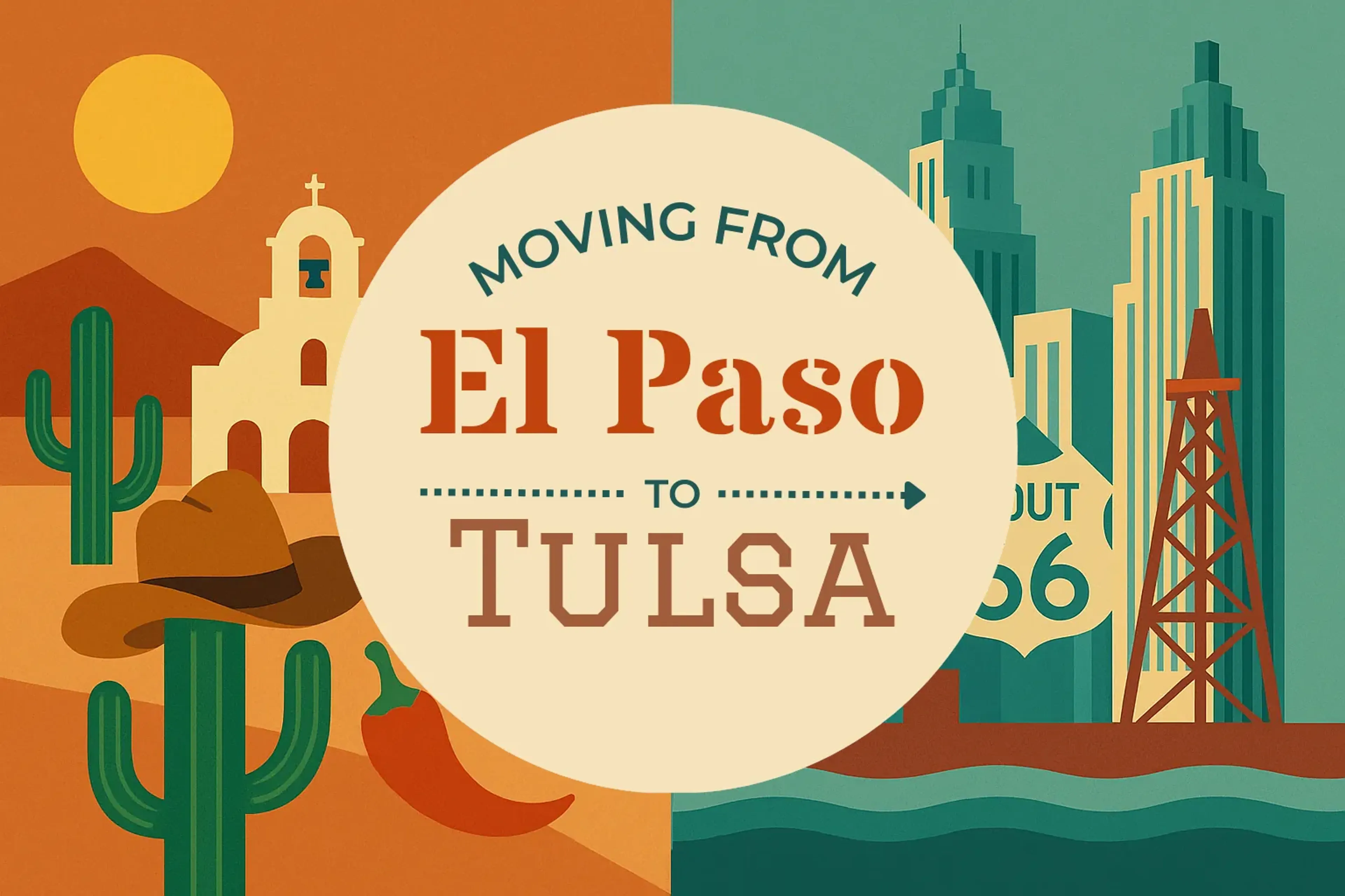 Side-by-side comparison of El Paso to Tulsa moving companies
