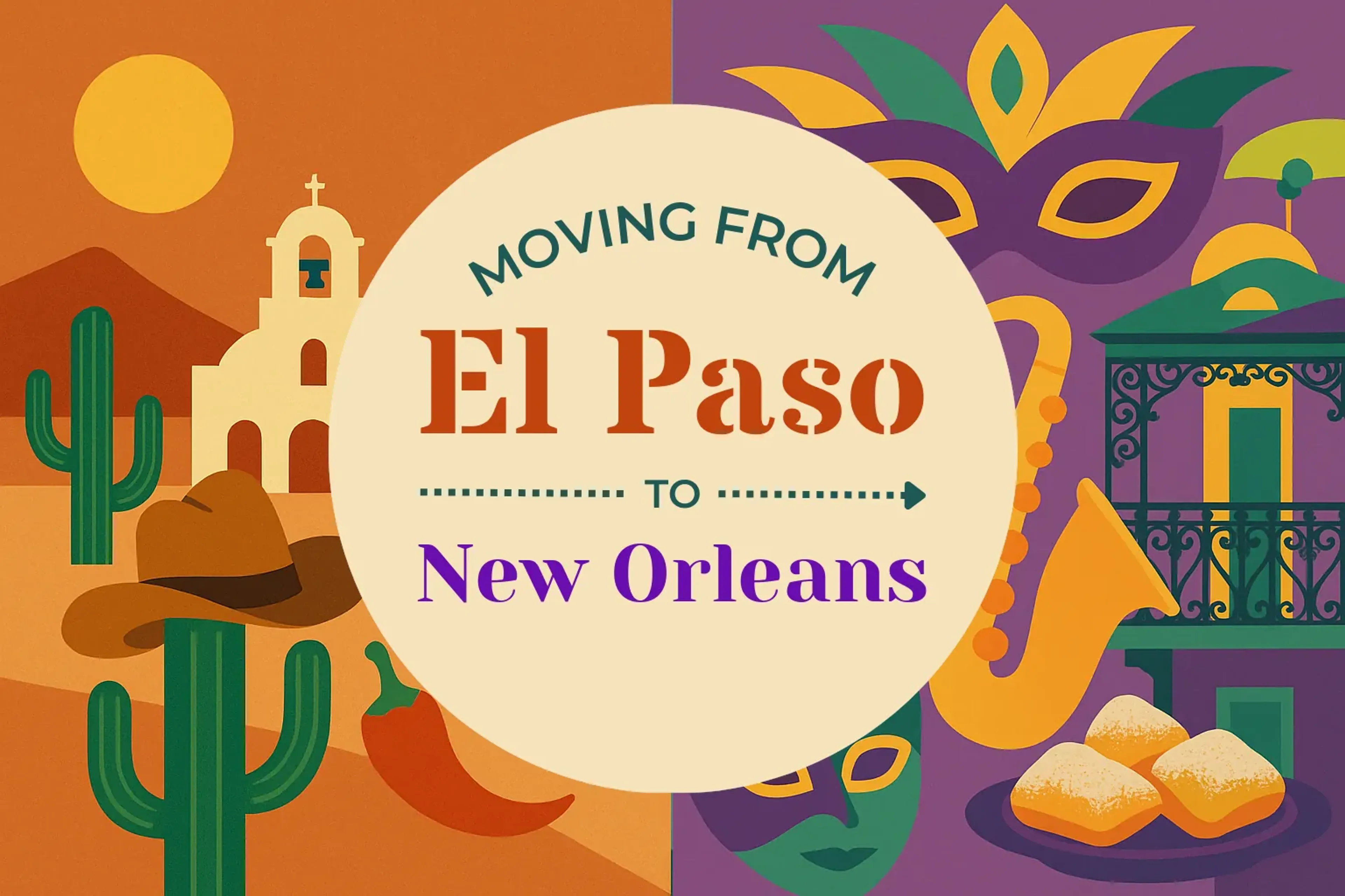 Side-by-side comparison of El Paso to New Orleans moving companies