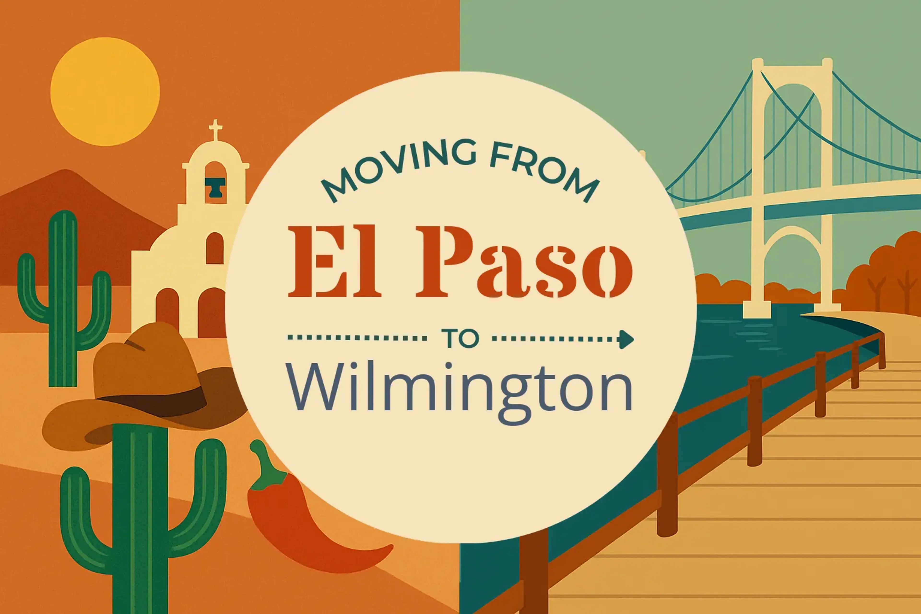 Side-by-side comparison of El Paso to Wilmington moving companies