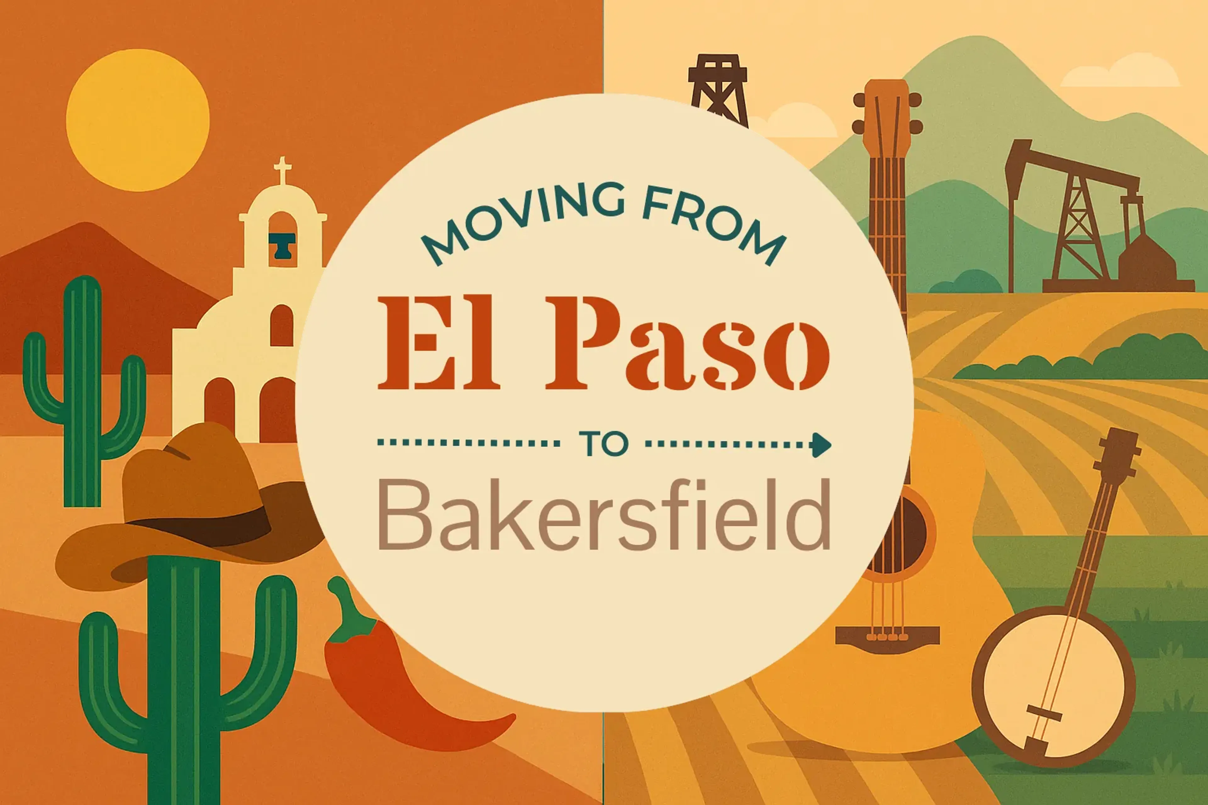 Side-by-side comparison of El Paso to Bakersfield moving companies