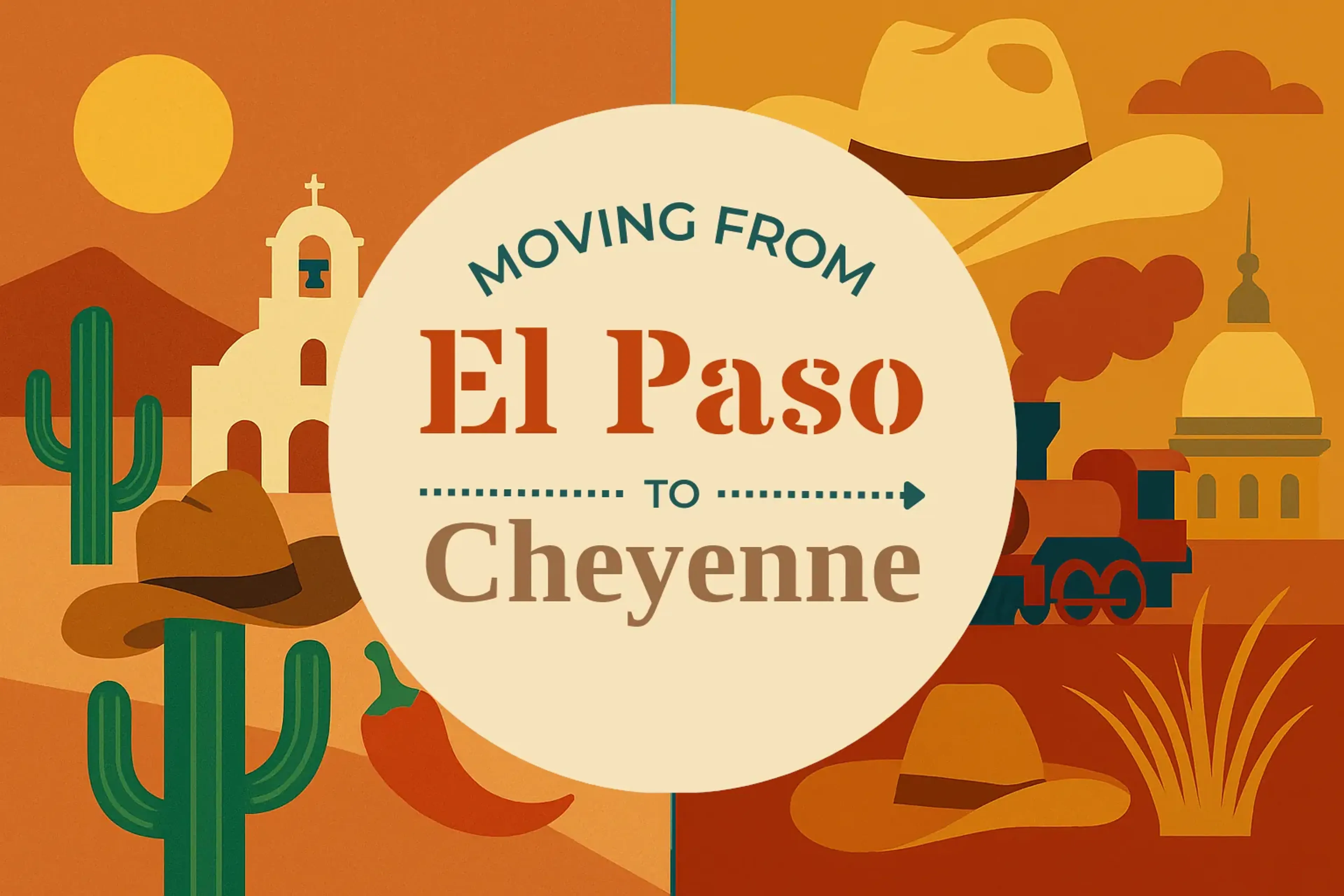 Side-by-side comparison of El Paso to Cheyenne moving companies