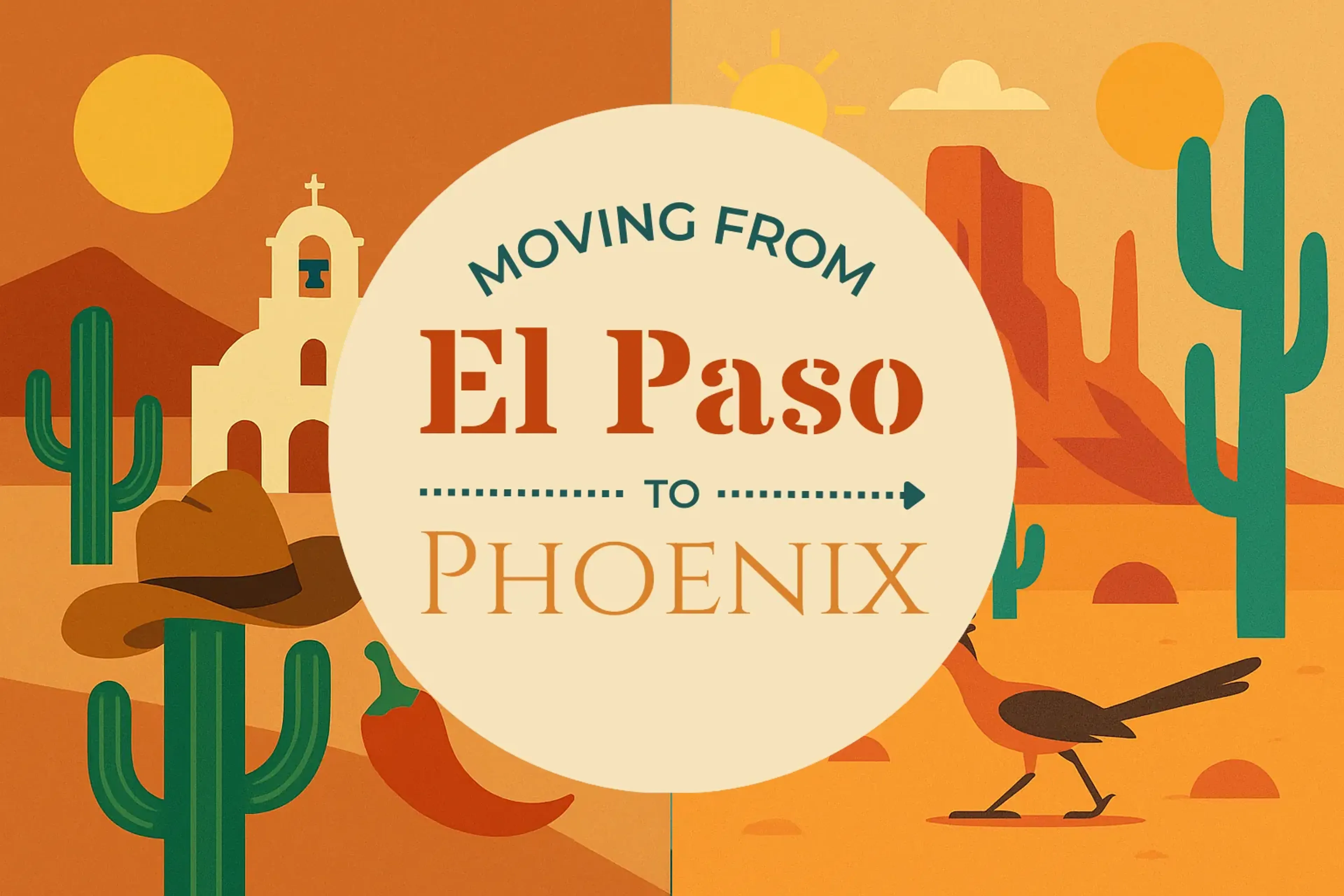 Side-by-side comparison of El Paso to Phoenix moving companies