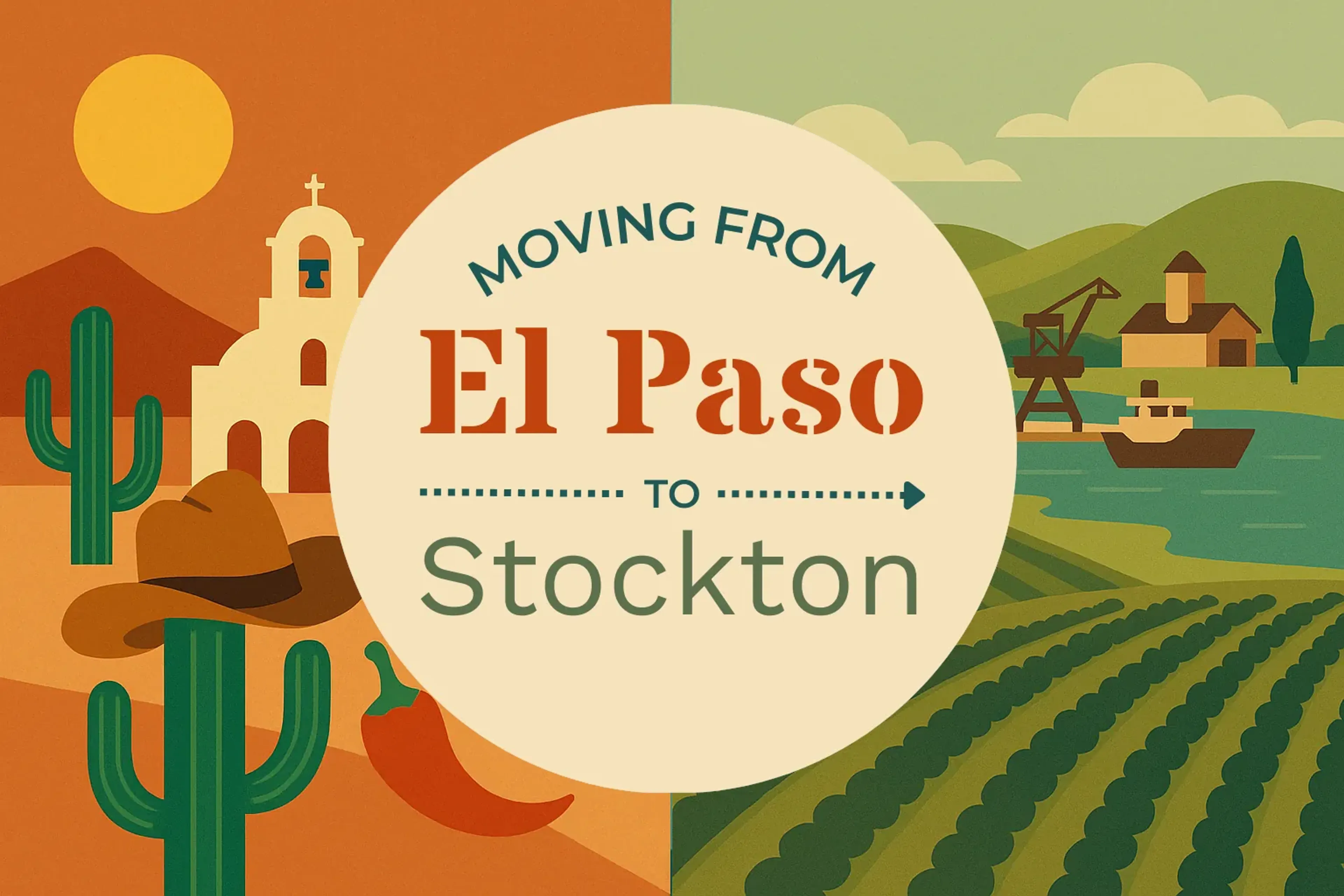 Side-by-side comparison of El Paso to Stockton moving companies