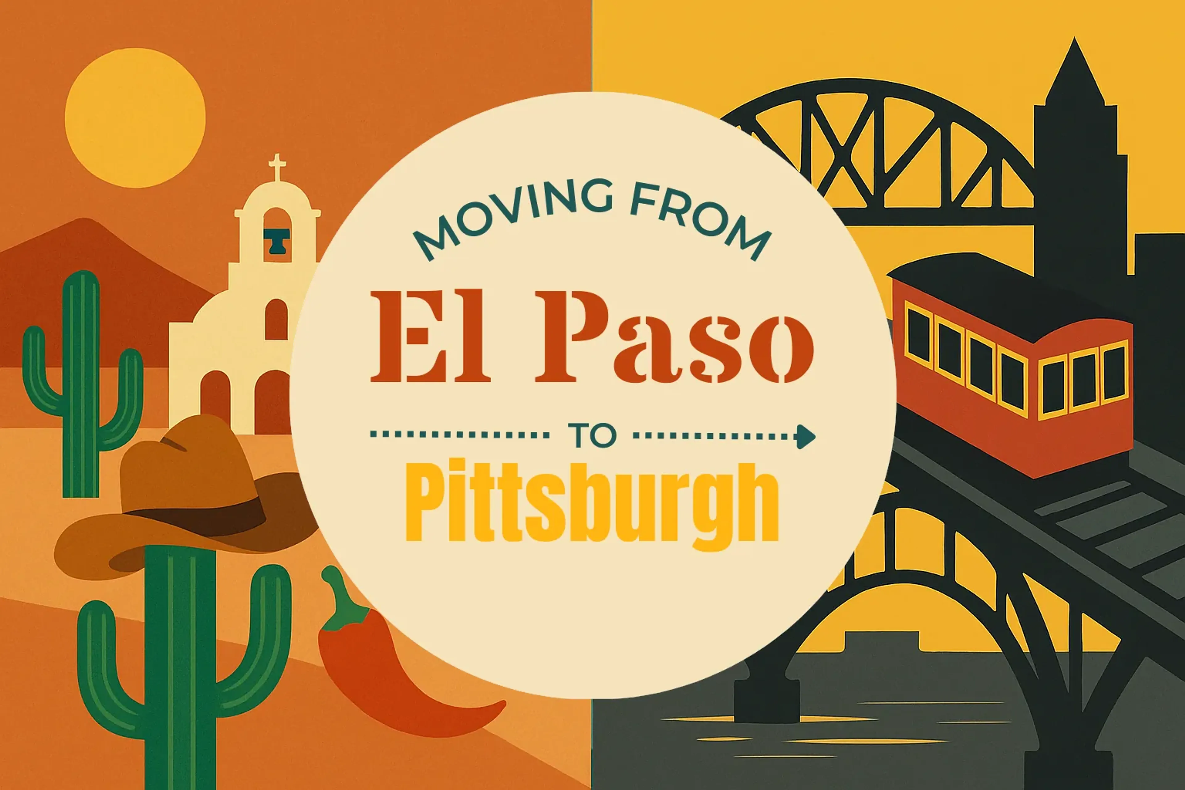 Side-by-side comparison of El Paso to Pittsburgh moving companies