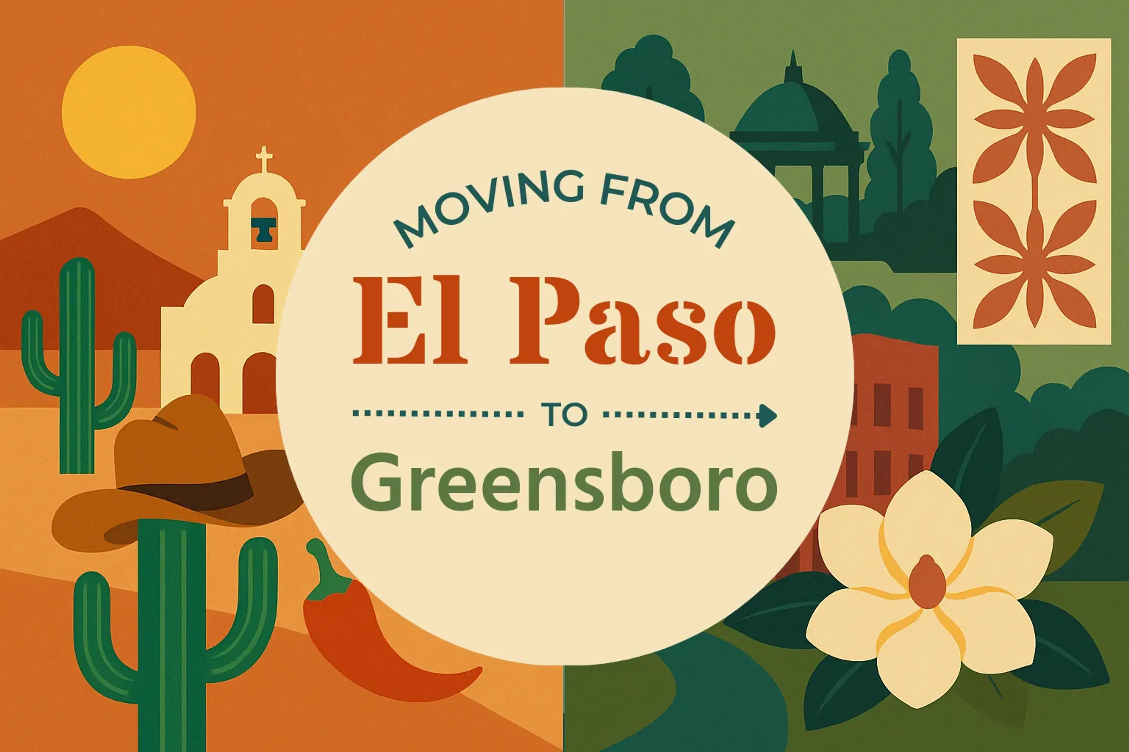 Side-by-side comparison of El Paso to Greensboro moving companies