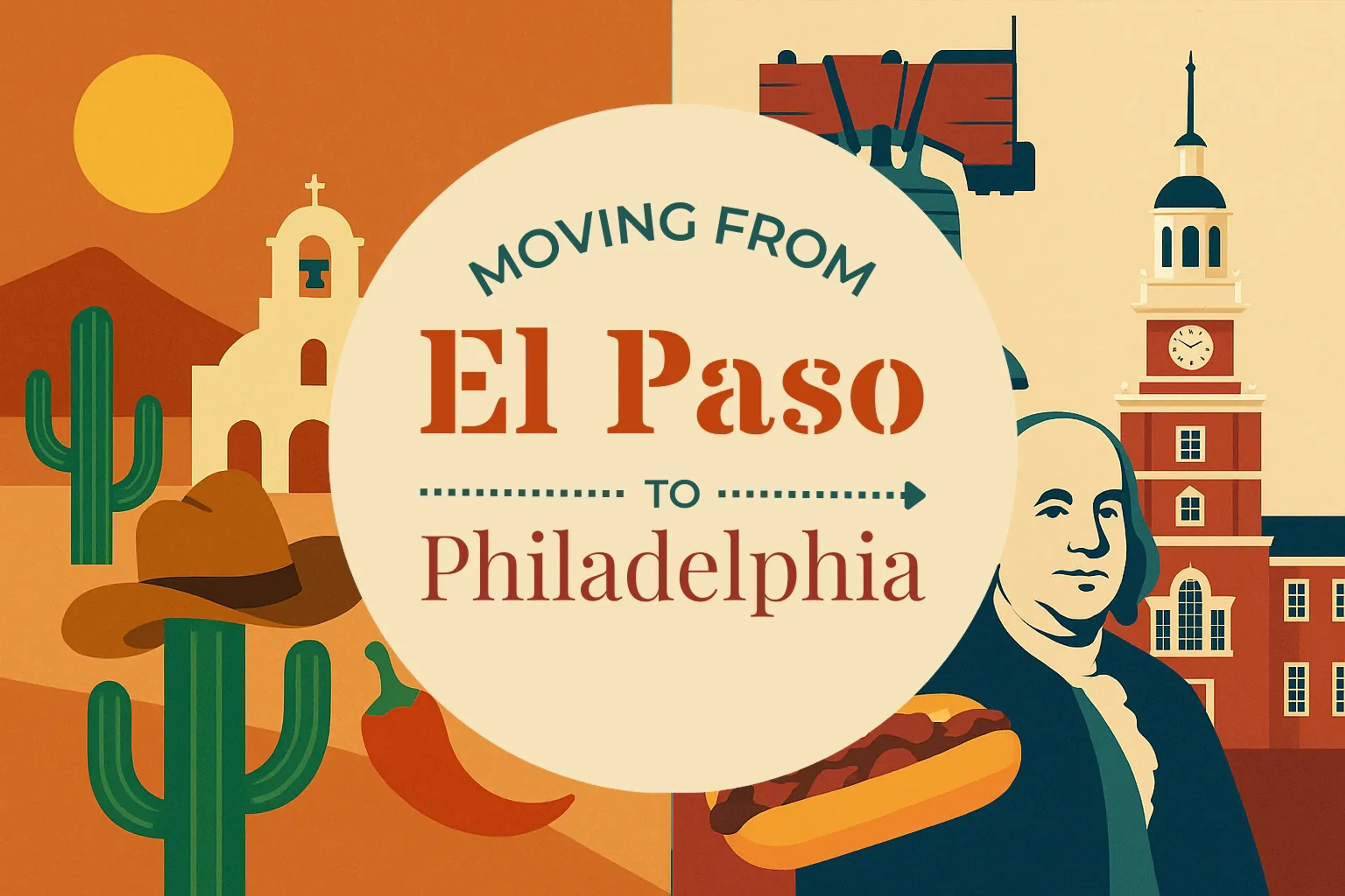 Side-by-side comparison of El Paso to Philadelphia moving companies
