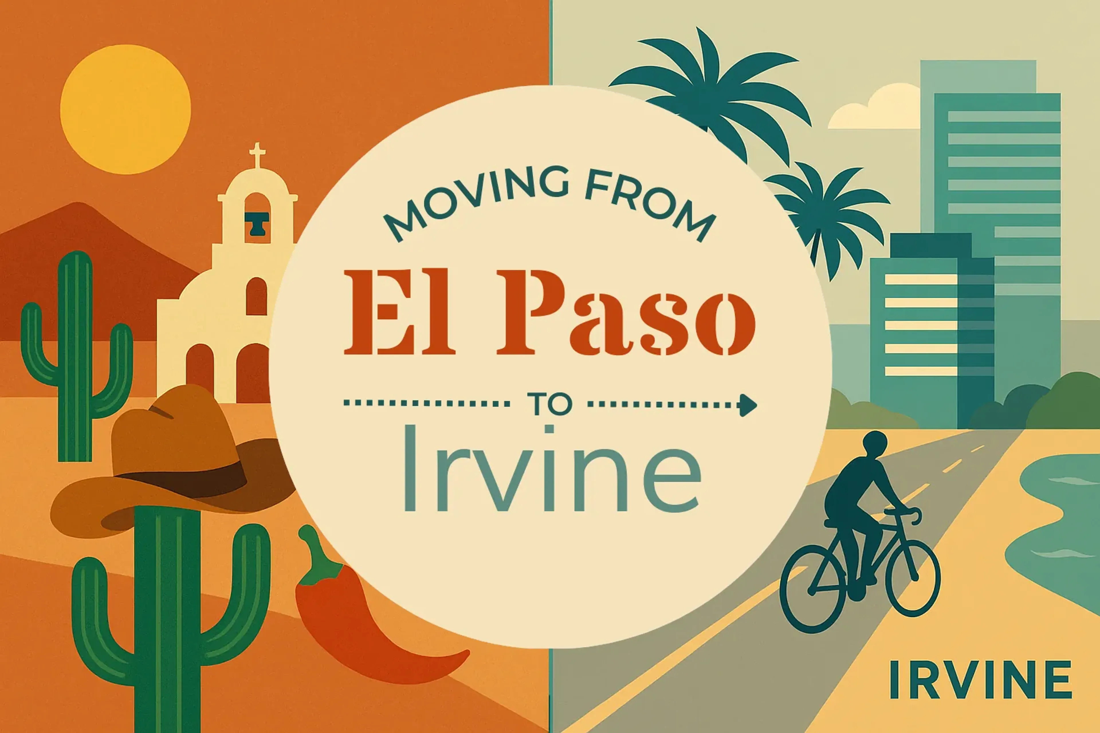 Side-by-side comparison of El Paso to Irvine moving companies