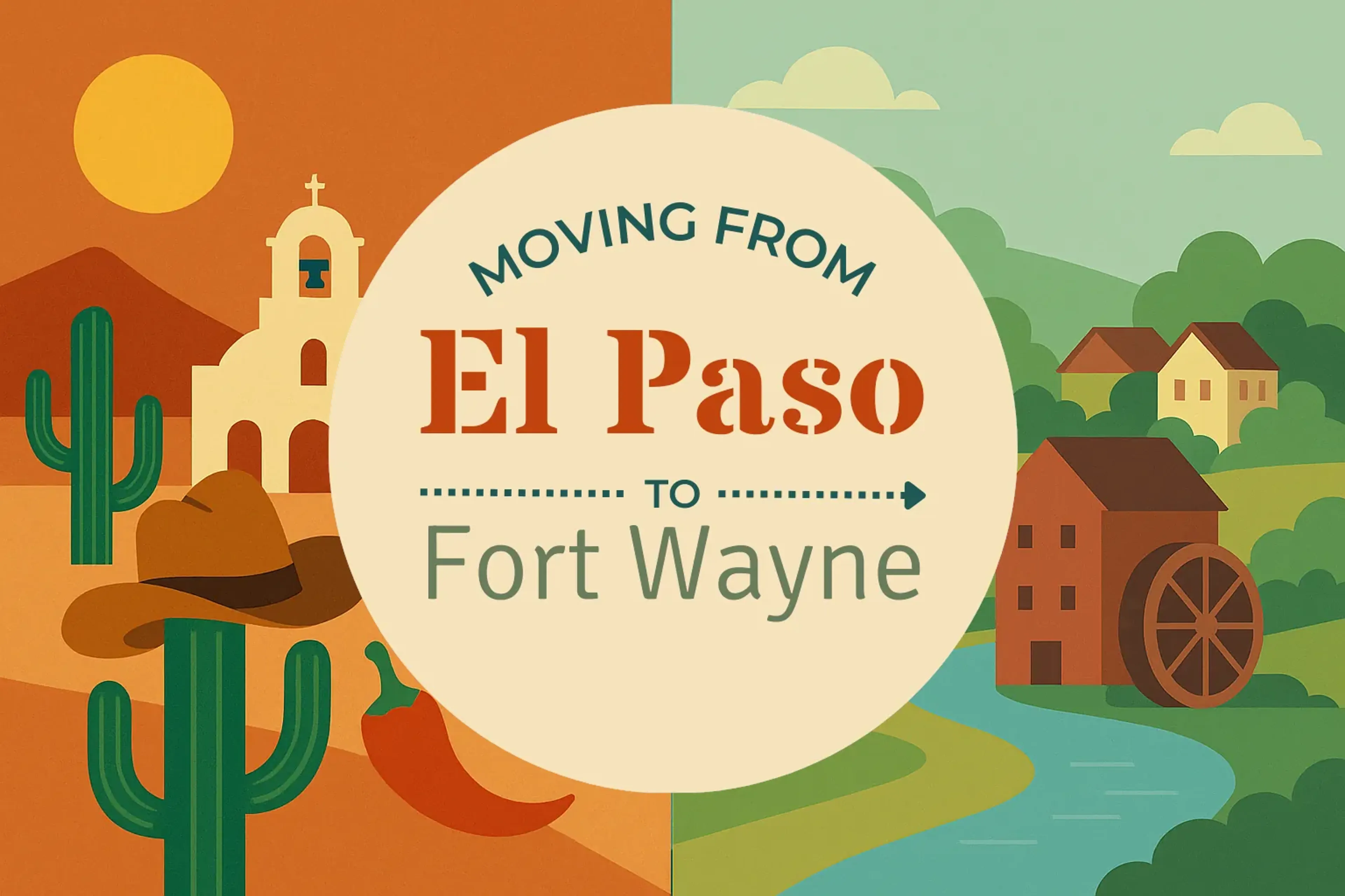 Side-by-side comparison of El Paso to Fort Wayne moving companies