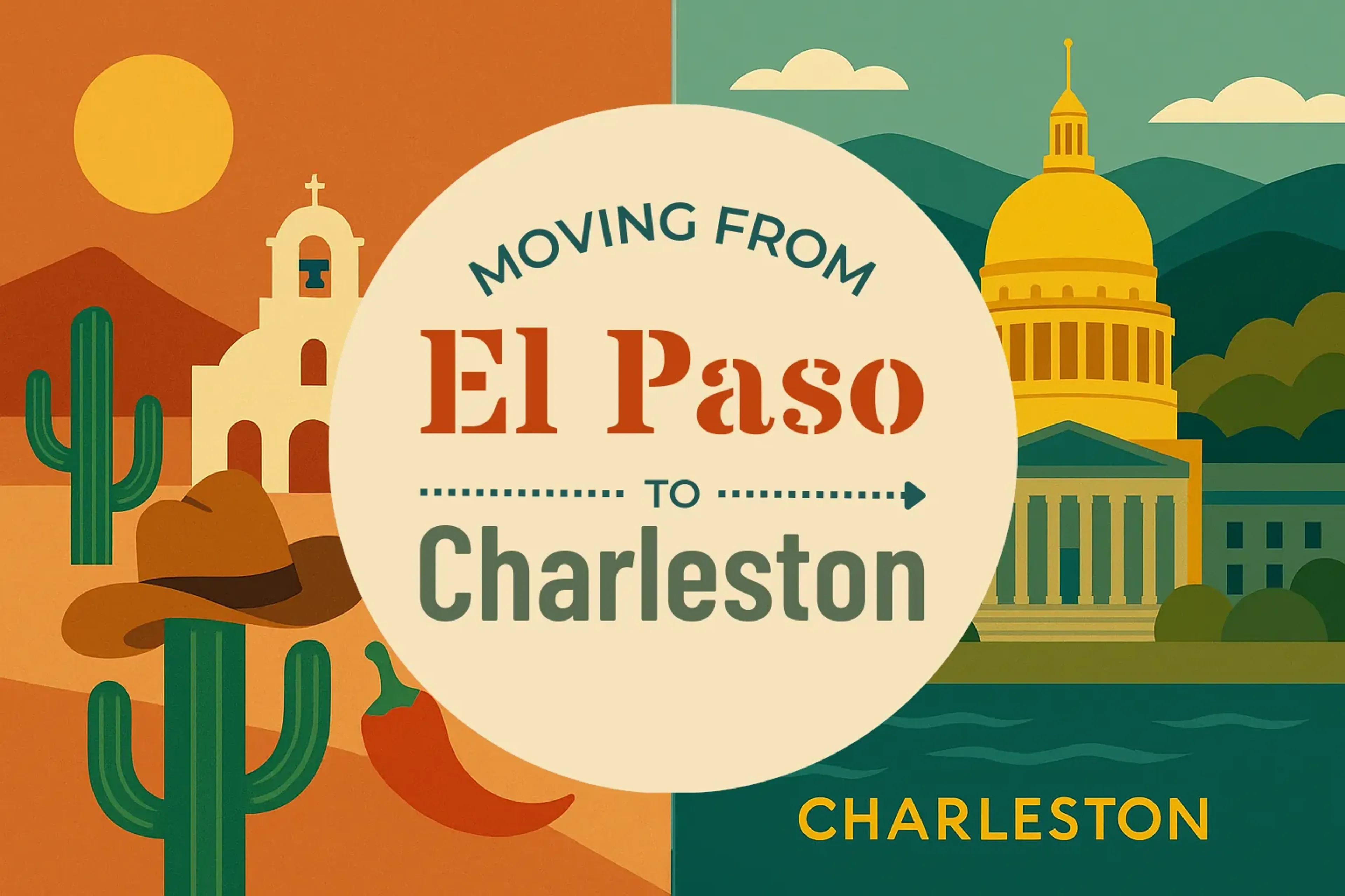 Side-by-side comparison of El Paso to Charleston moving companies