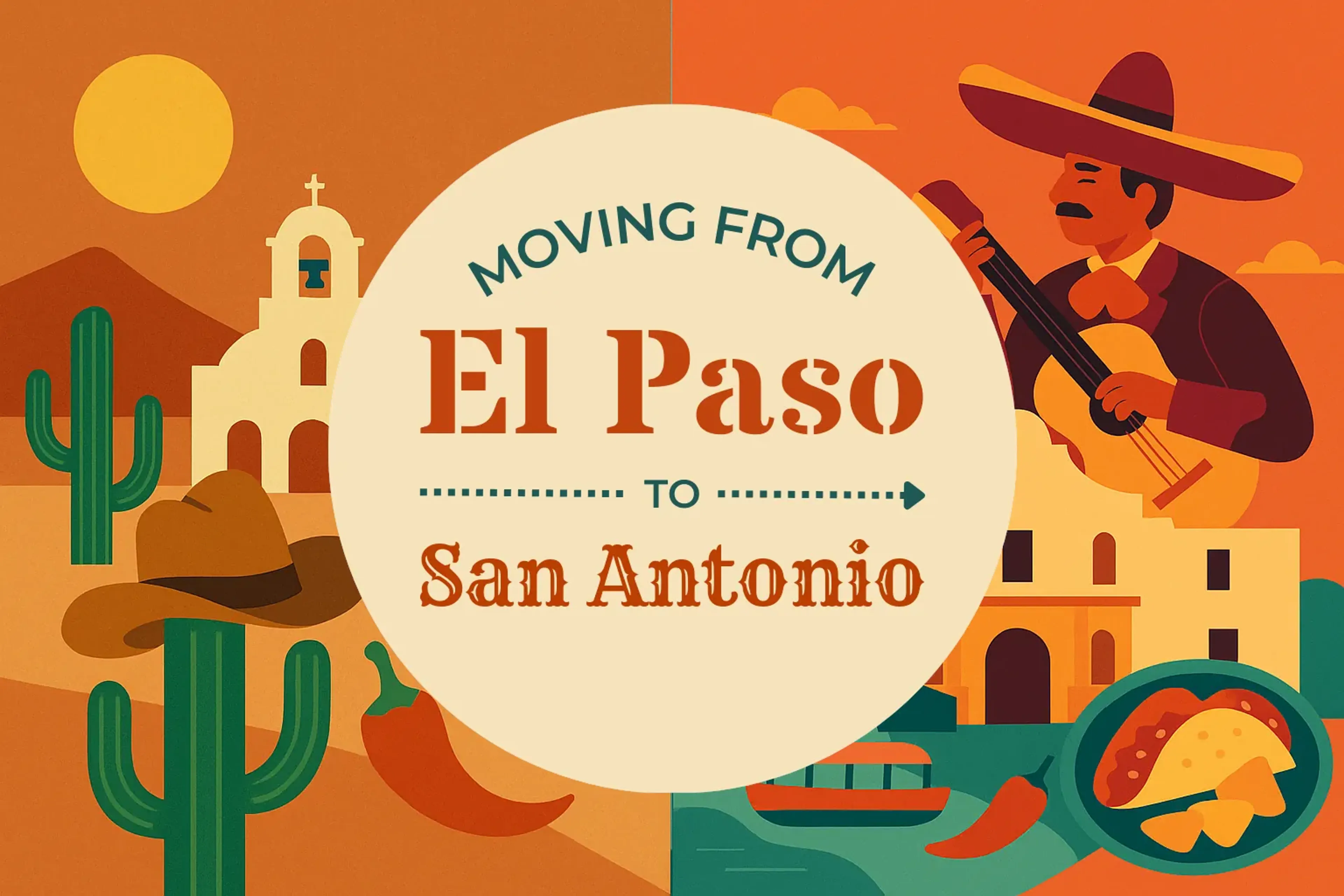 Side-by-side comparison of El Paso to San Antonio moving companies