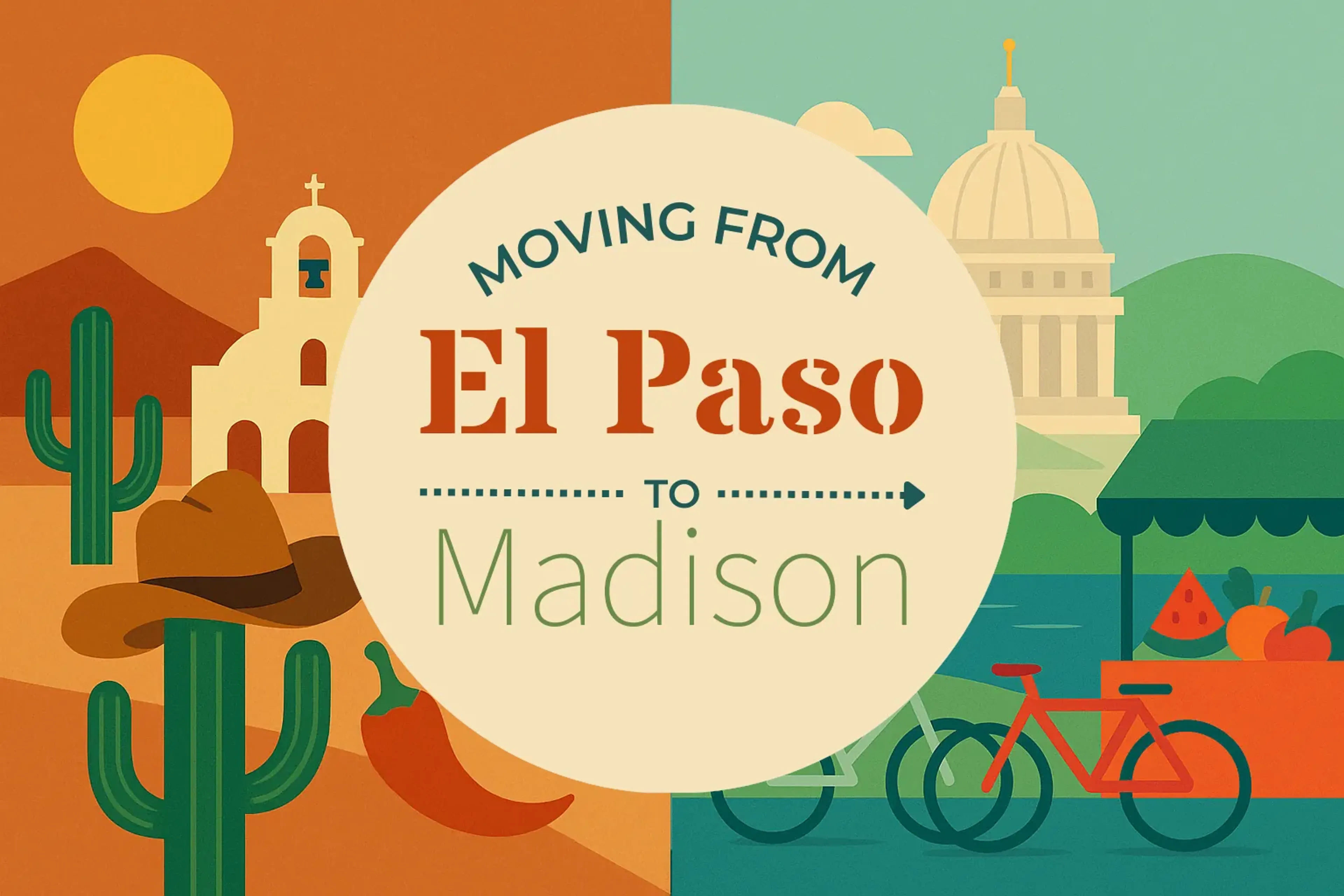 Side-by-side comparison of El Paso to Madison moving companies