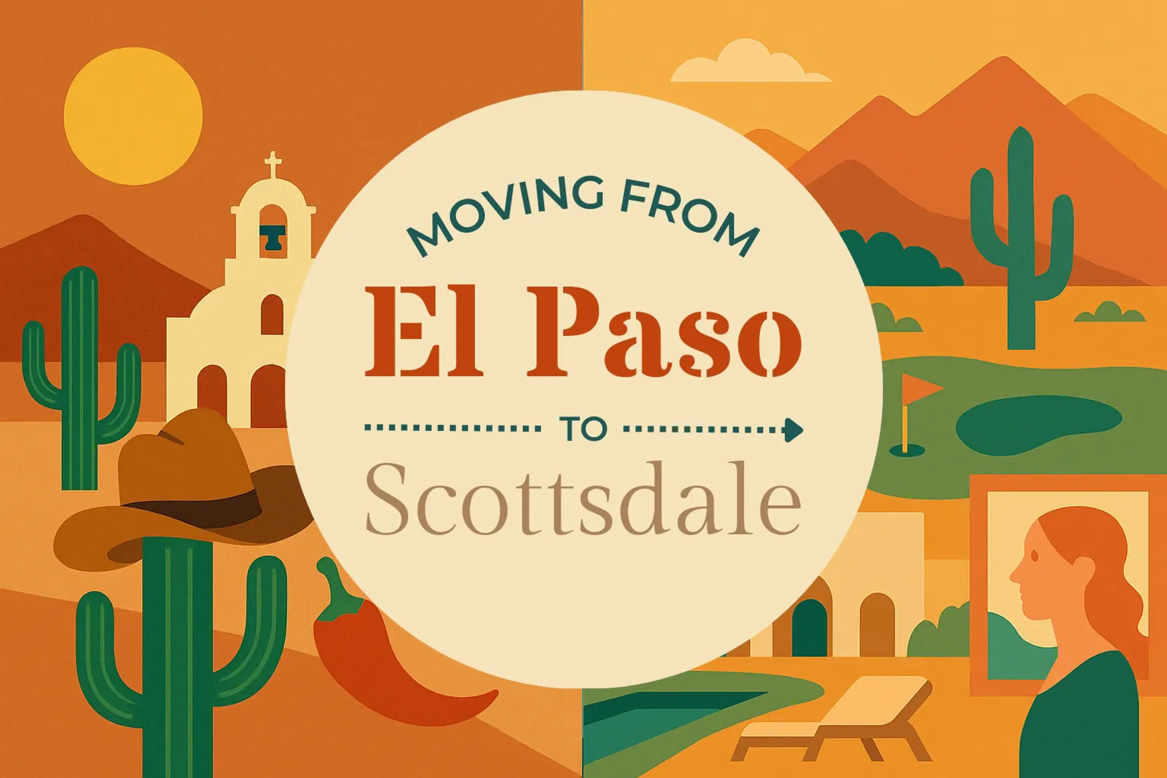 Side-by-side comparison of El Paso to Scottsdale moving companies