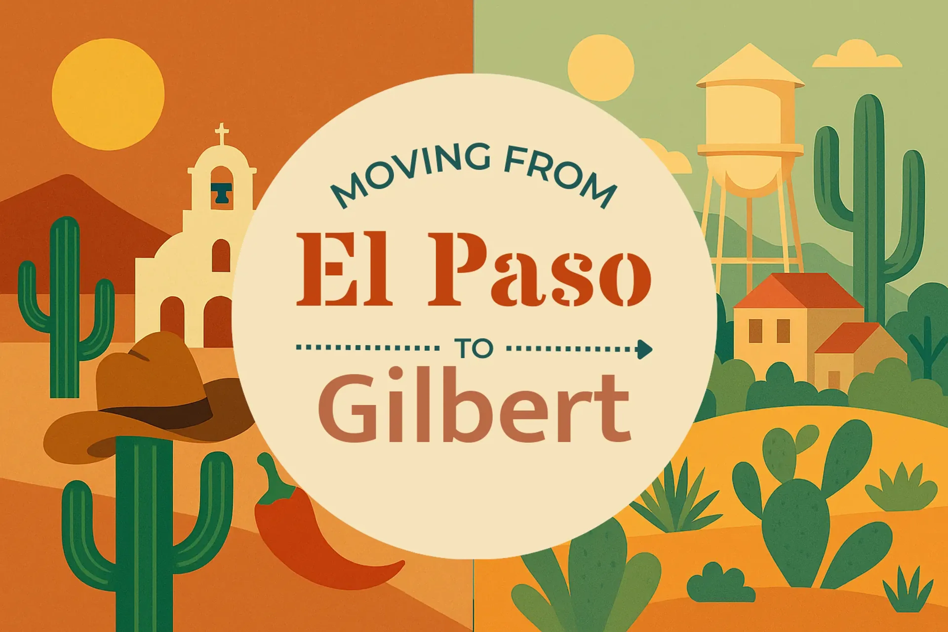 Side-by-side comparison of El Paso to Gilbert moving companies