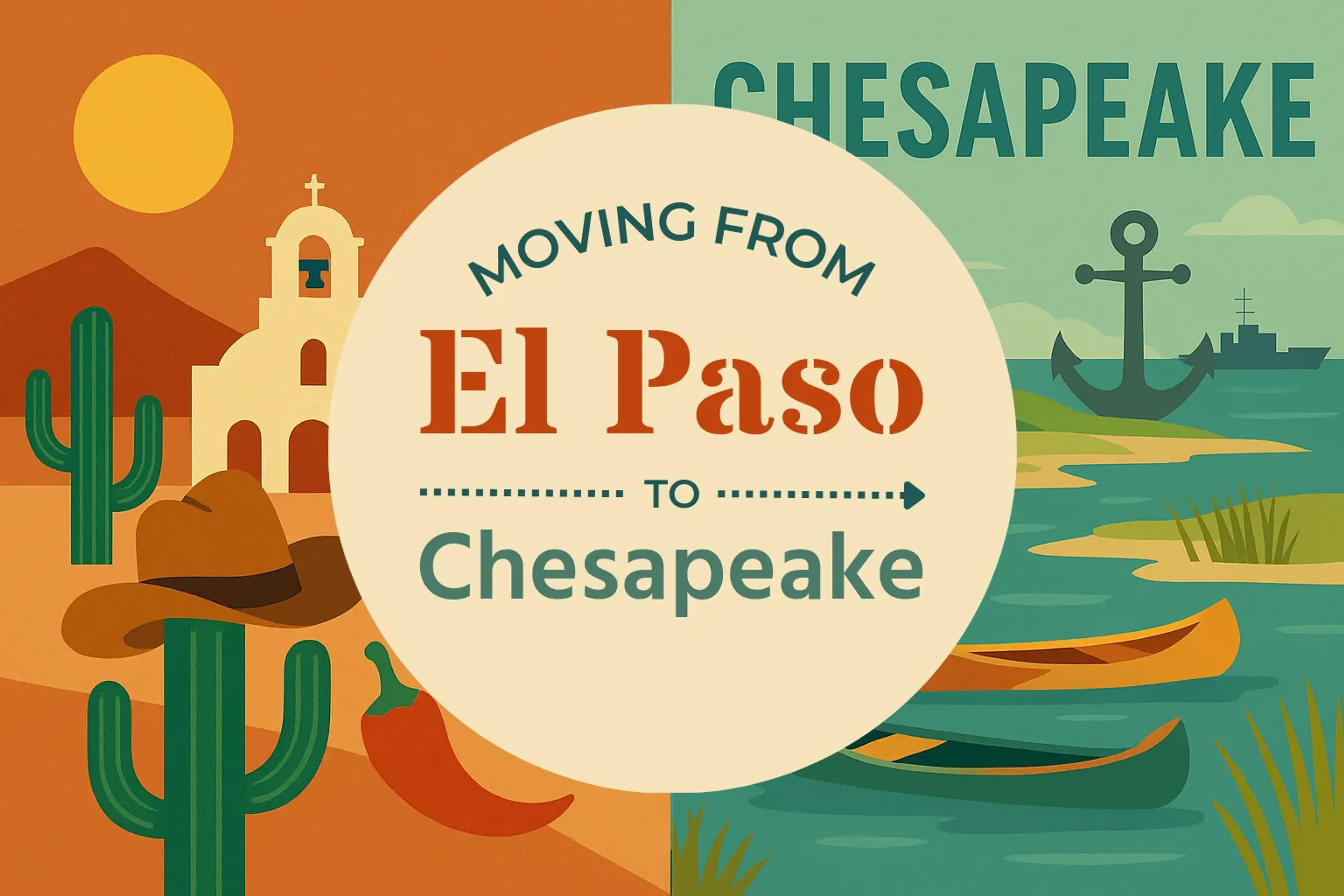 Side-by-side comparison of El Paso to Chesapeake moving companies