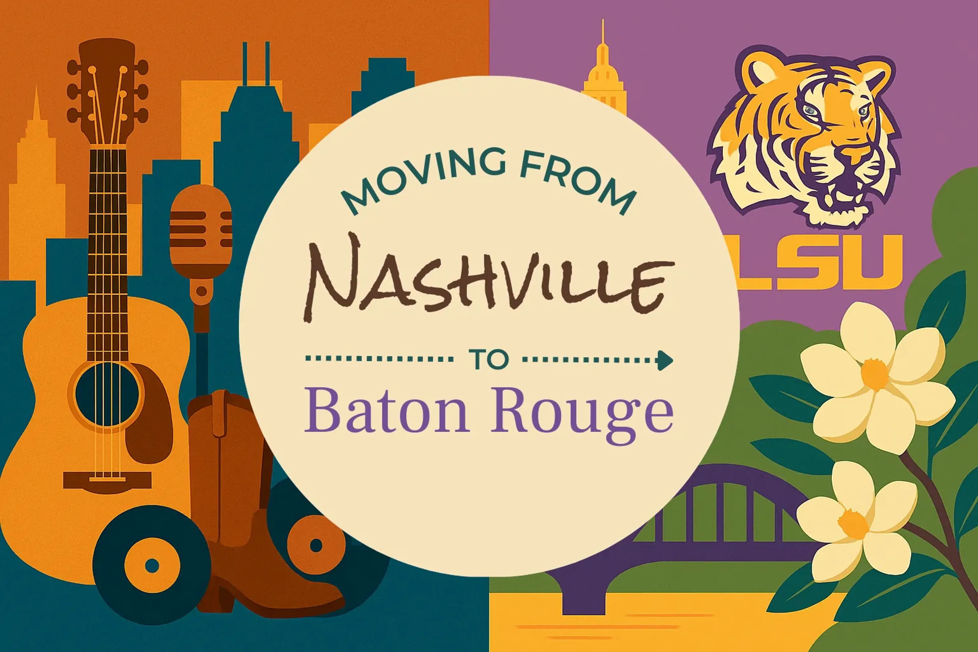 Side-by-side comparison of Nashville to Baton Rouge moving companies