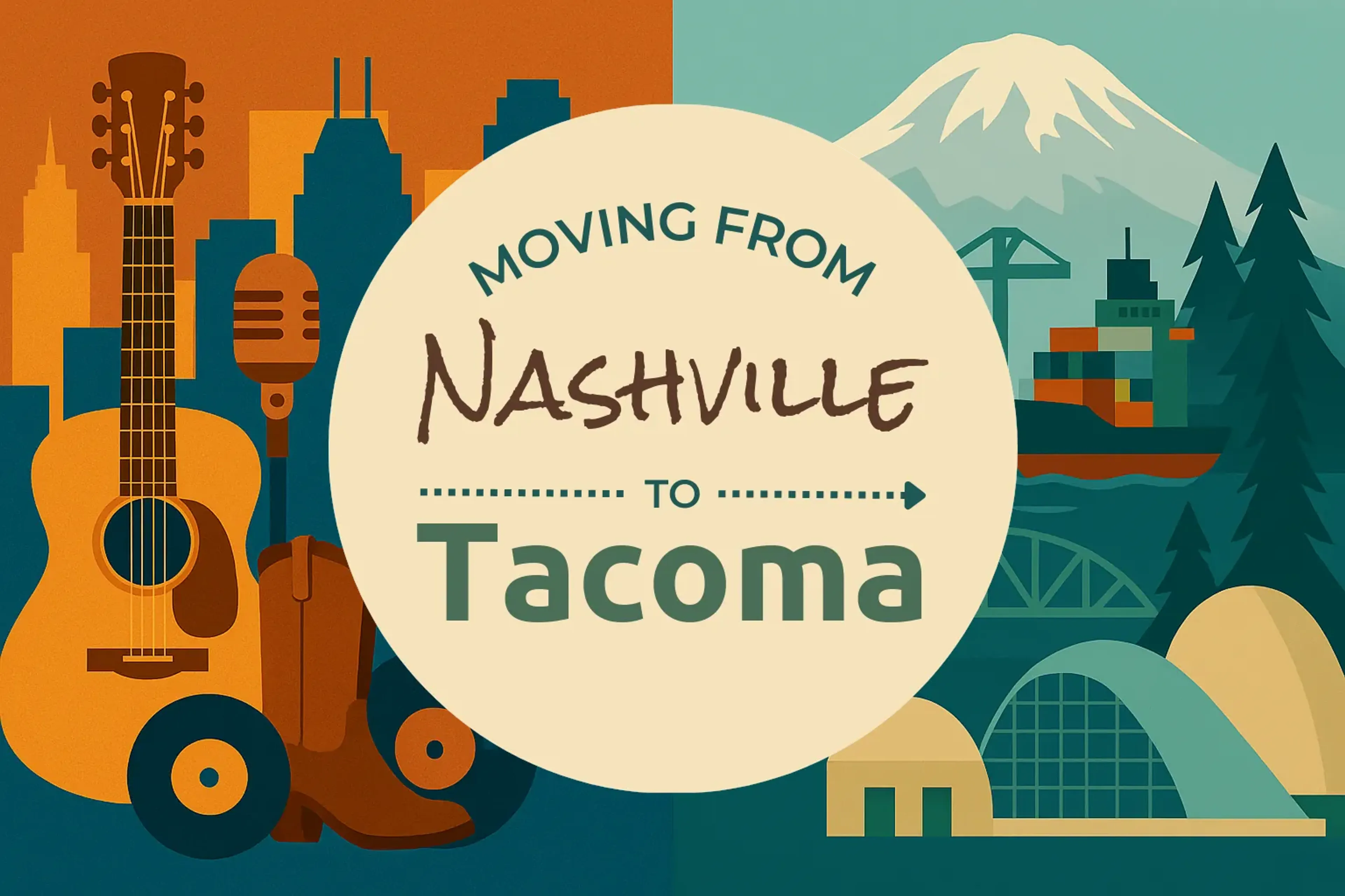 Side-by-side comparison of Nashville to Tacoma moving companies