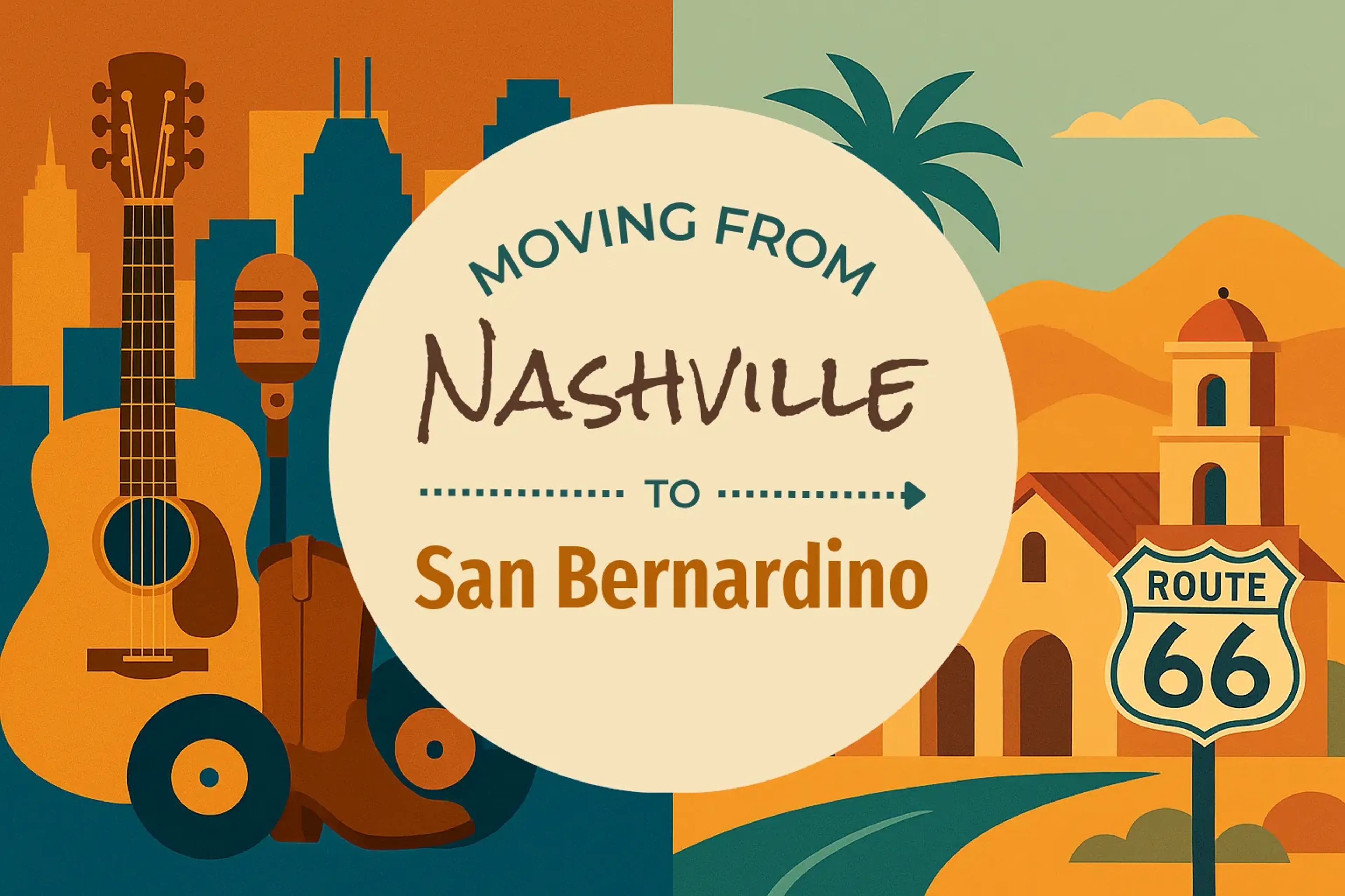 Side-by-side comparison of Nashville to San Bernardino moving companies