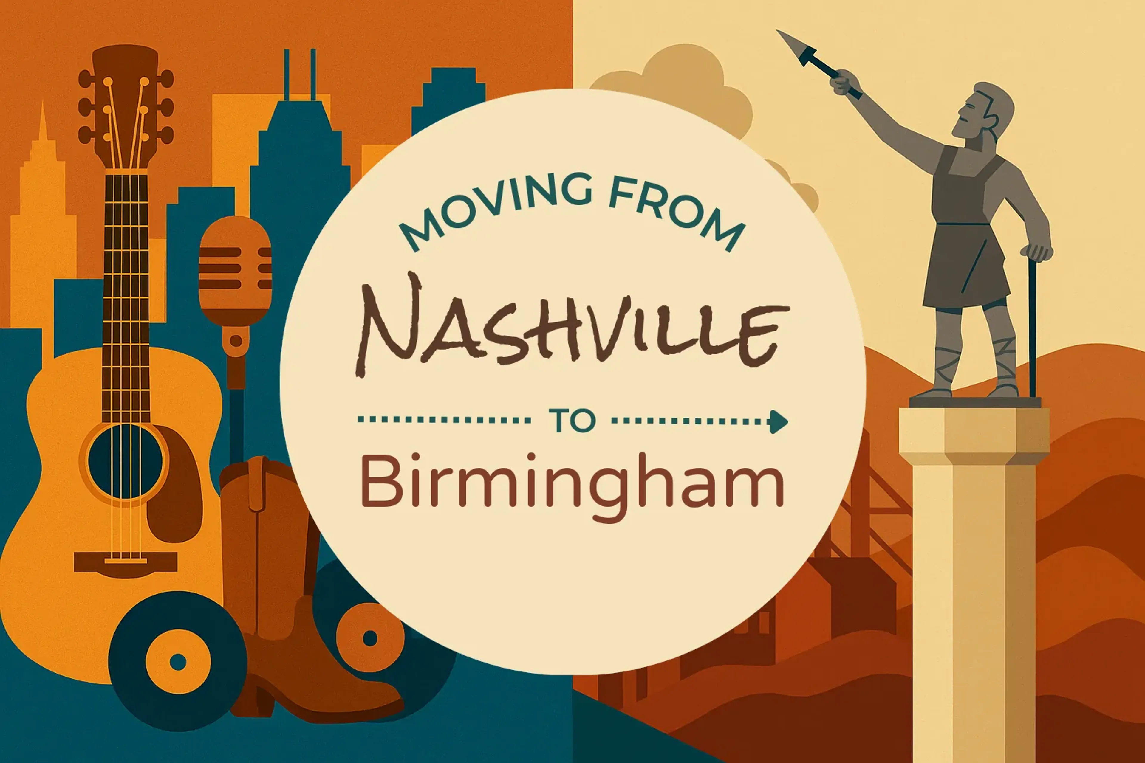 Side-by-side comparison of Nashville to Birmingham moving companies