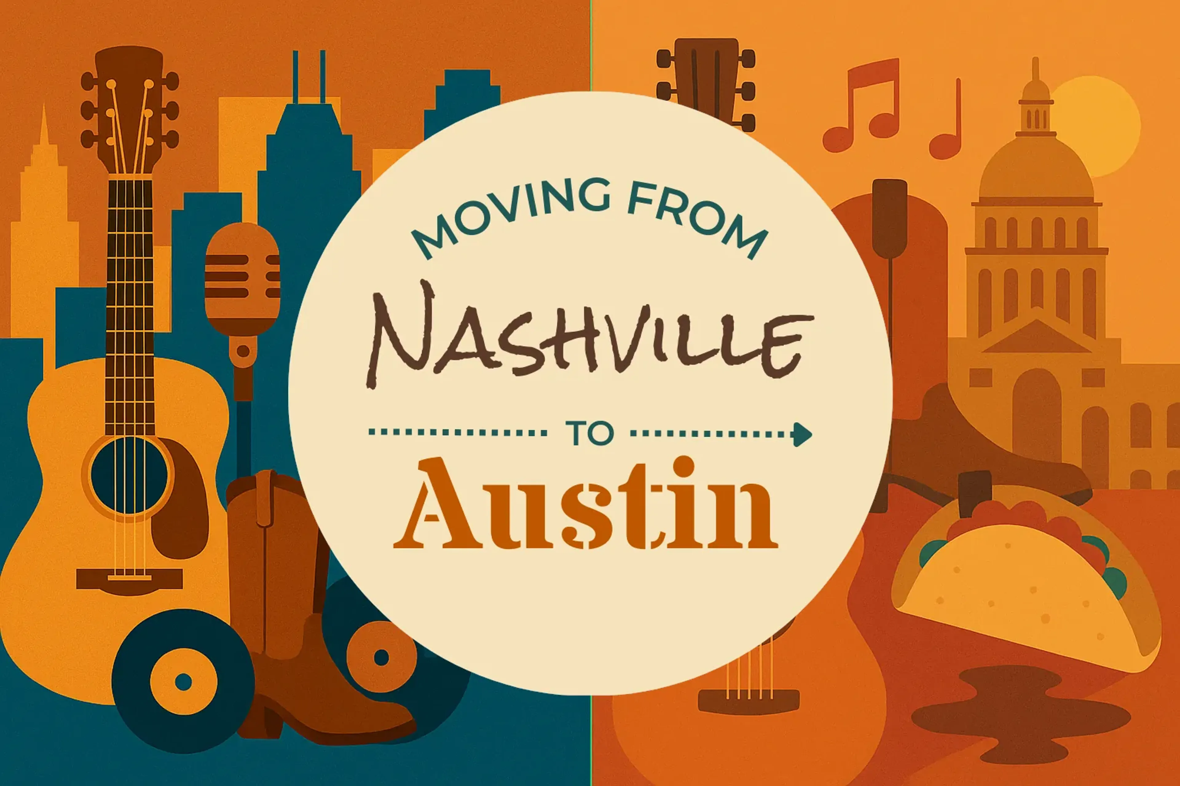 Side-by-side comparison of Nashville to Austin moving companies