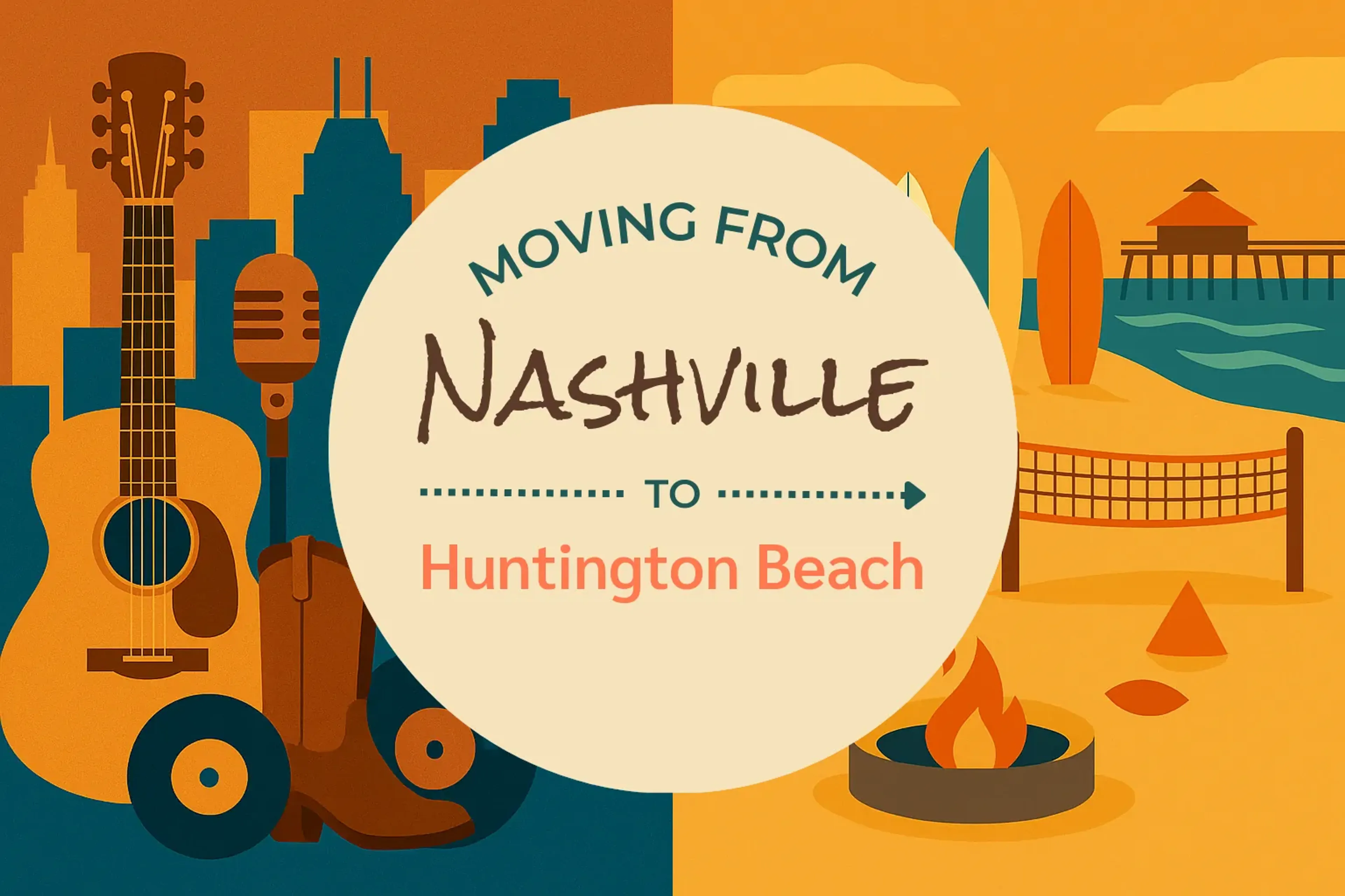 Side-by-side comparison of Nashville to Huntington Beach moving companies