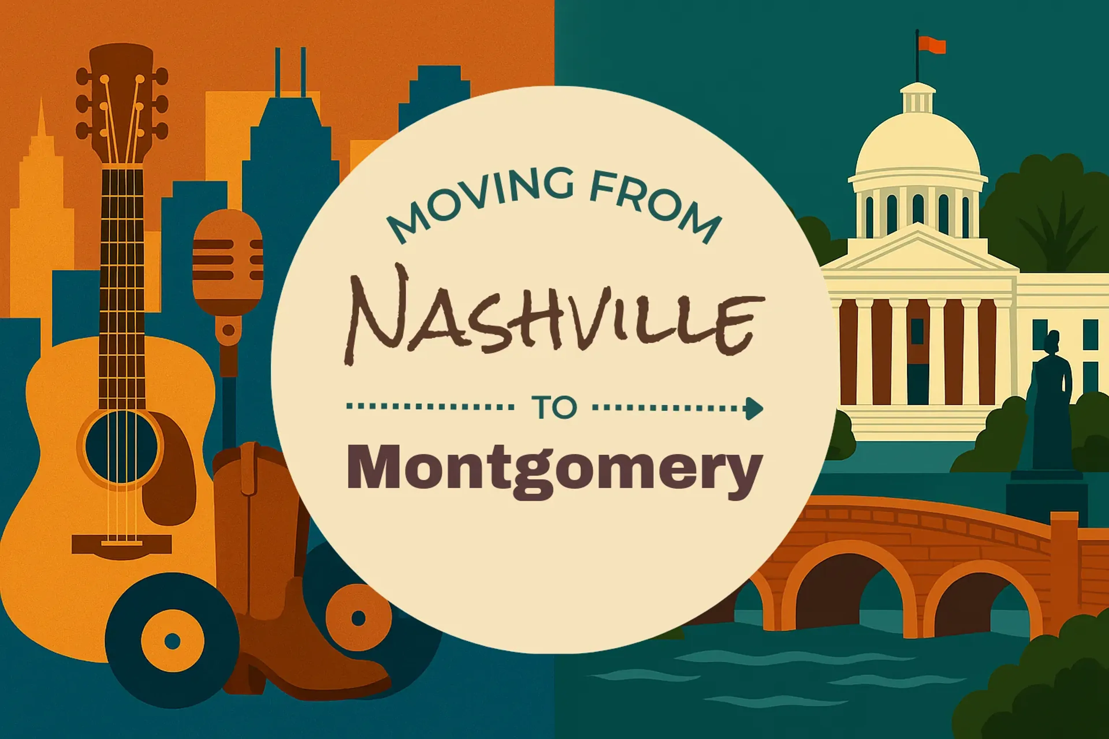 Side-by-side comparison of Nashville to Montgomery moving companies