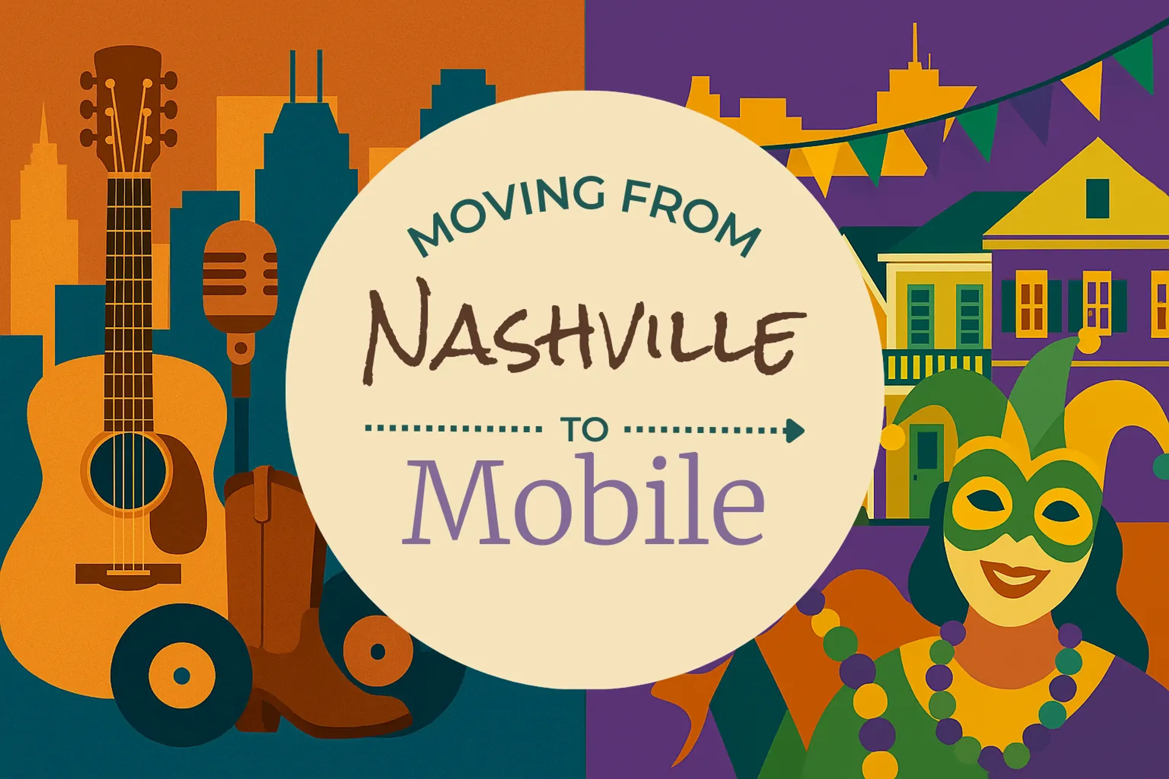 Side-by-side comparison of Nashville to Mobile moving companies