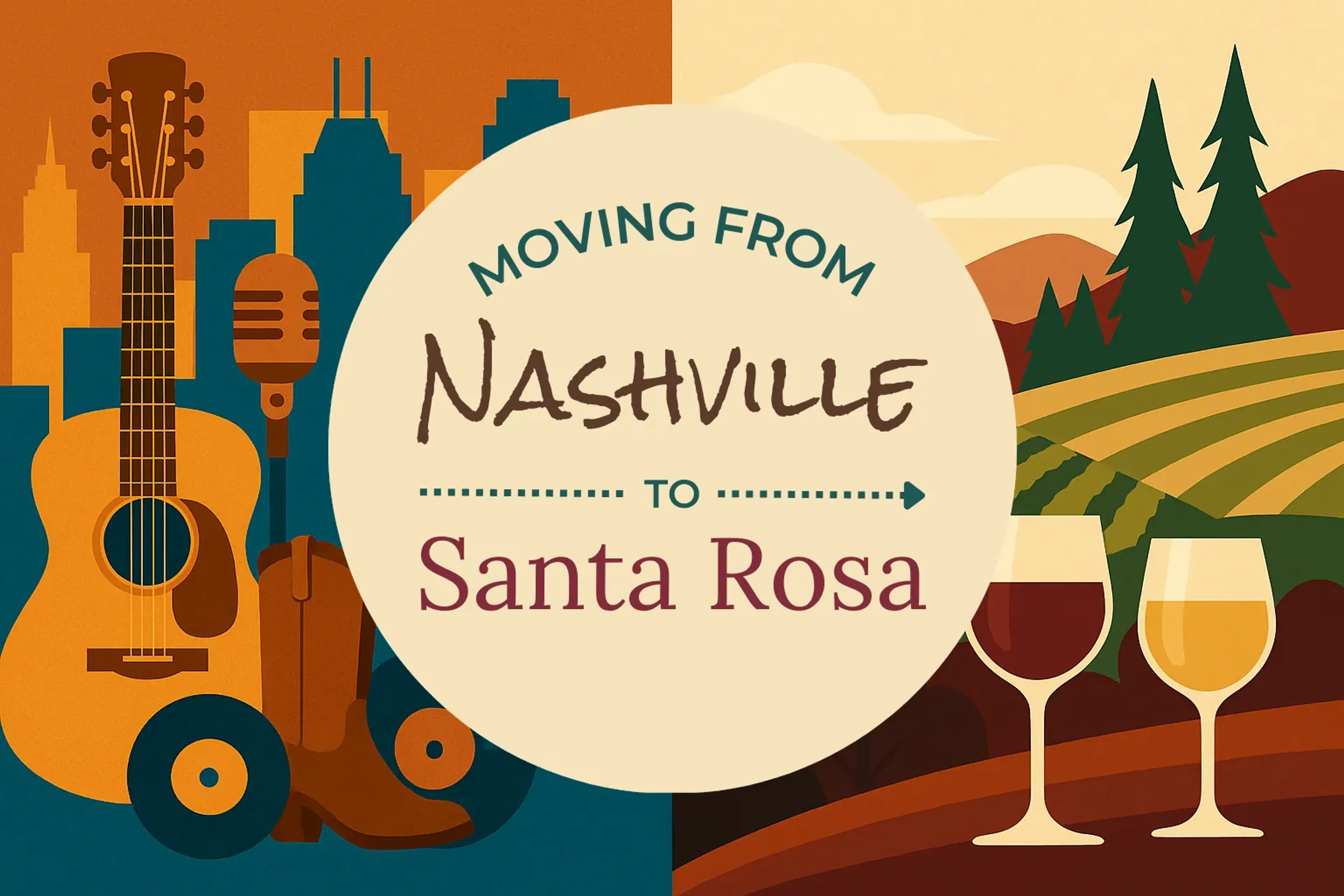 Side-by-side comparison of Nashville to Santa Rosa moving companies