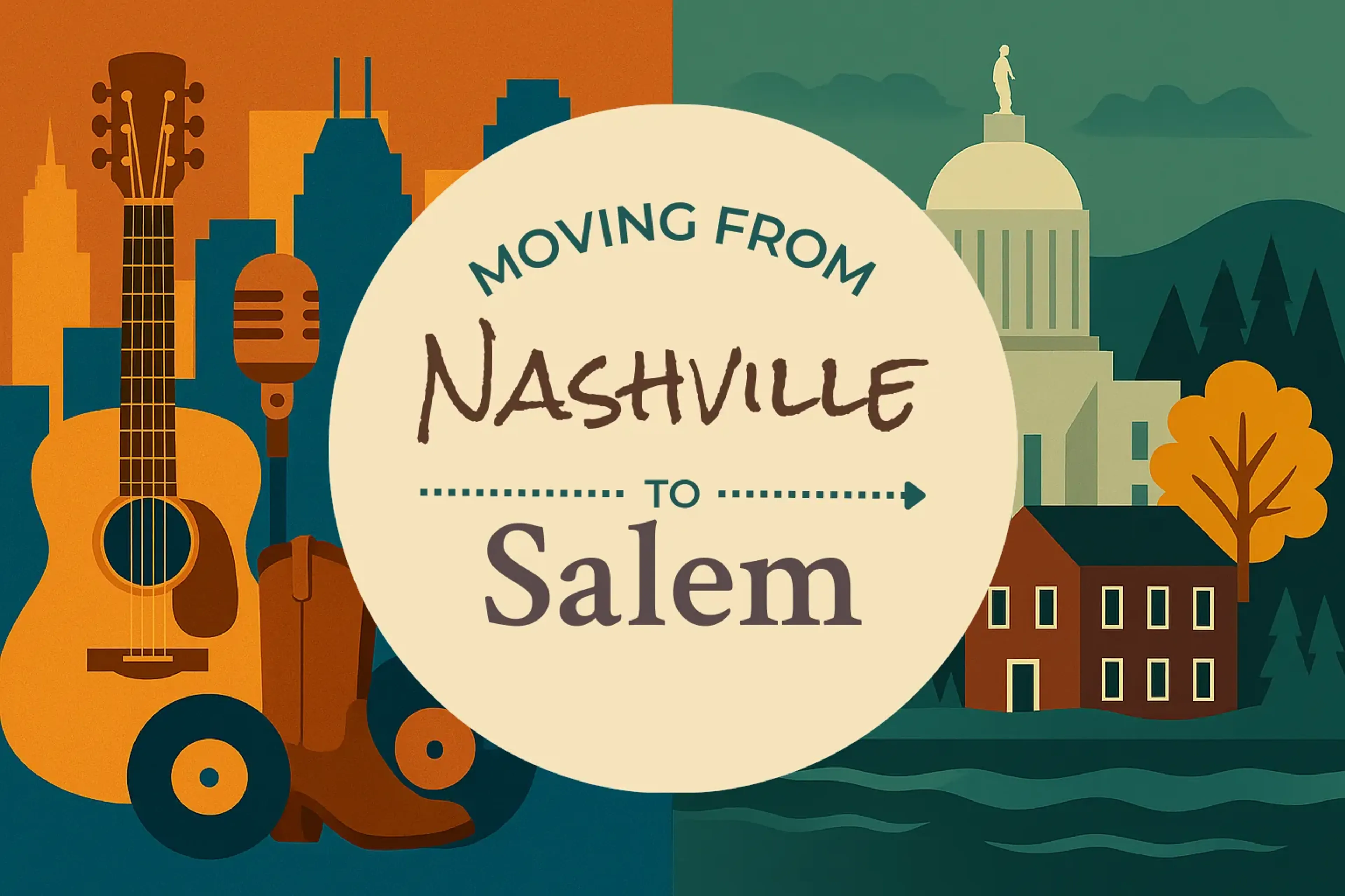 Side-by-side comparison of Nashville to Salem moving companies