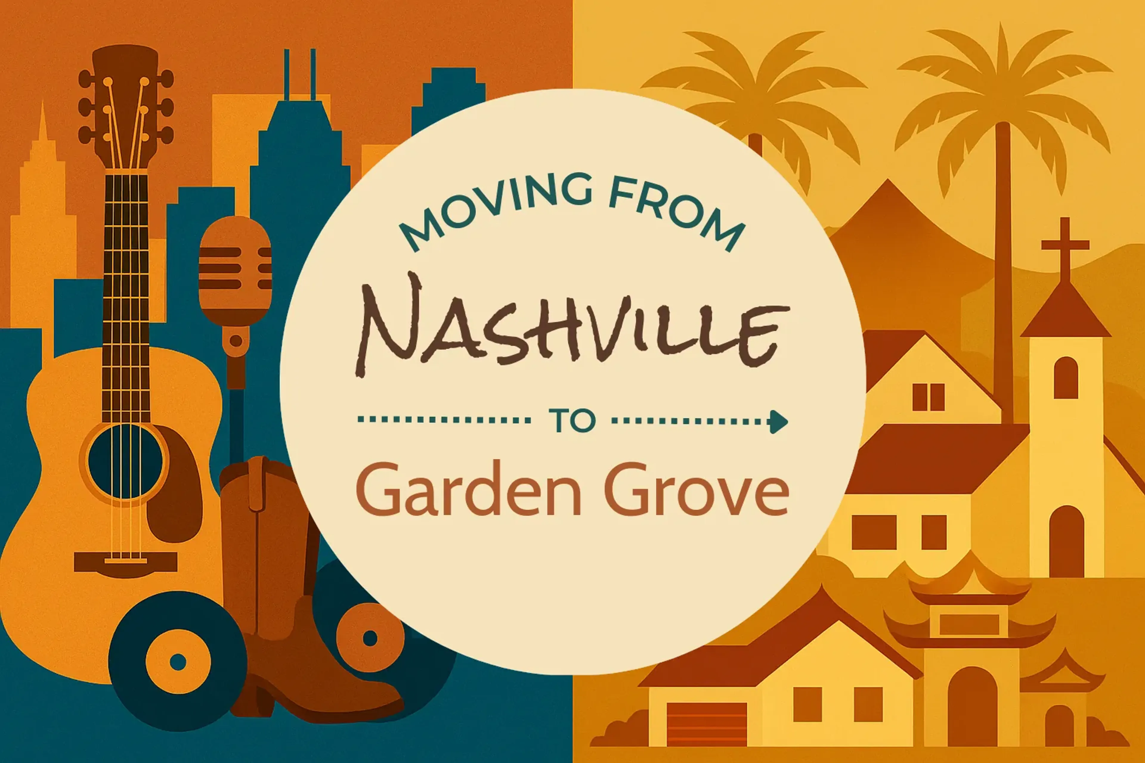 Side-by-side comparison of Nashville to Garden Grove moving companies