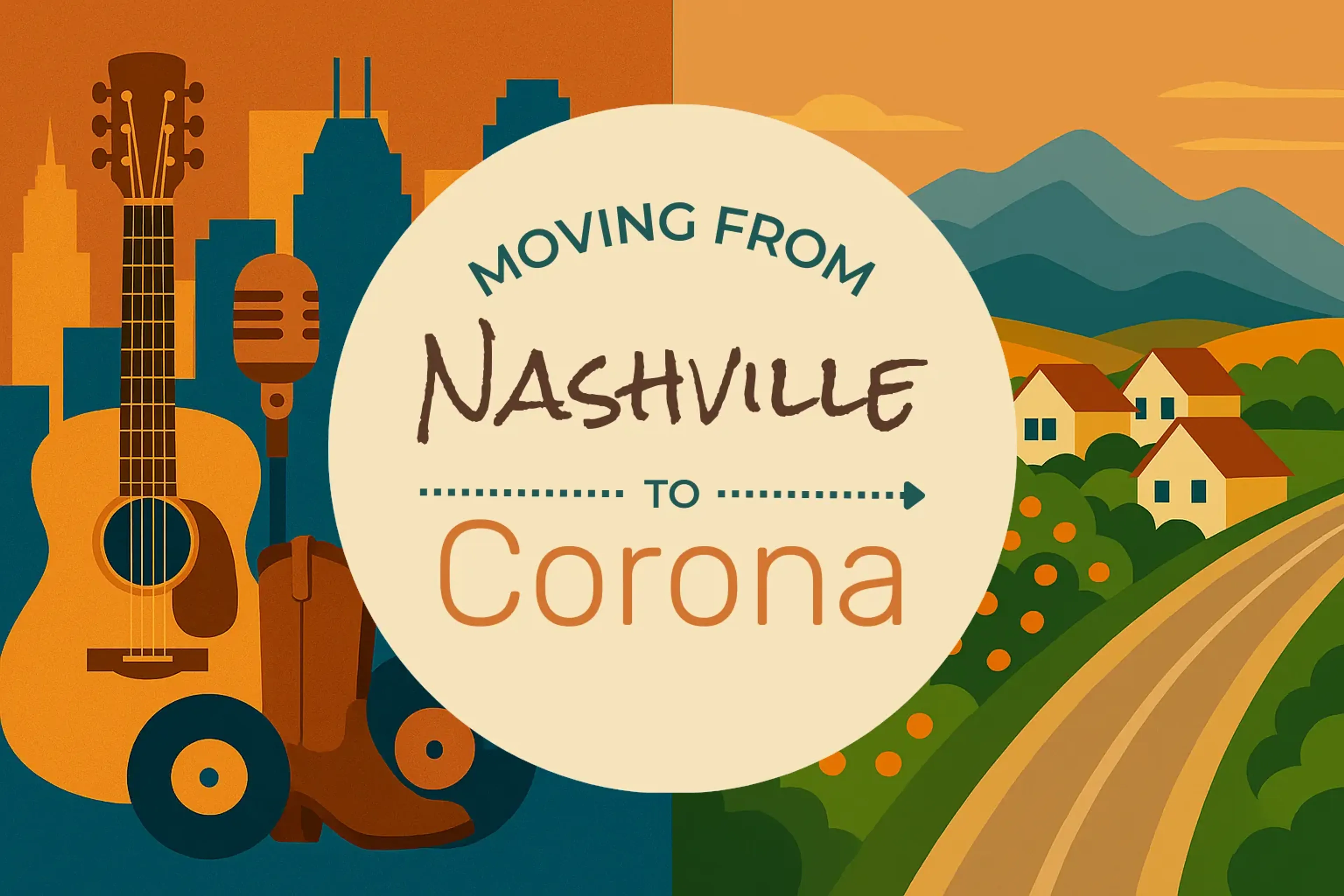 Side-by-side comparison of Nashville to Corona moving companies