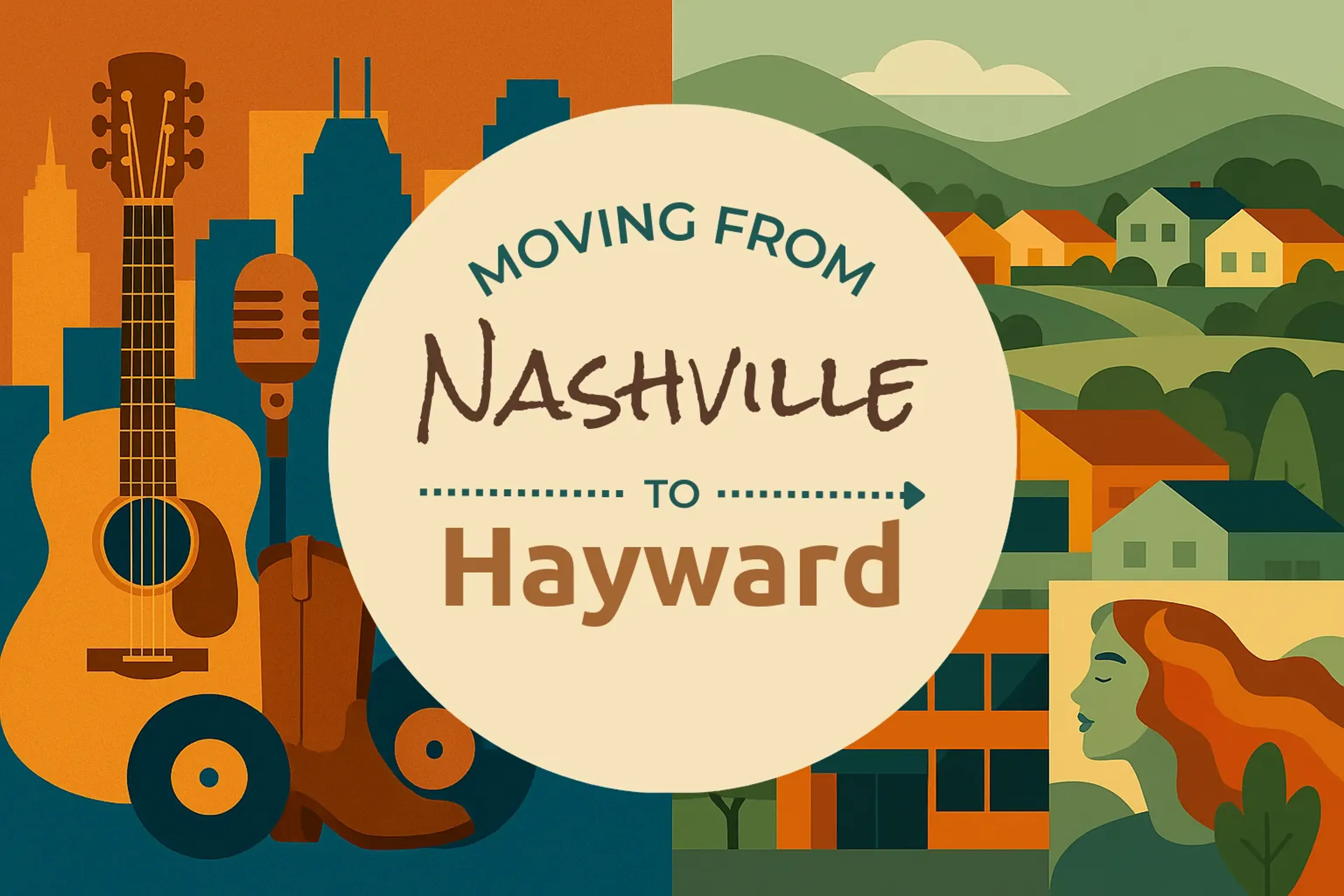 Side-by-side comparison of Nashville to Hayward moving companies