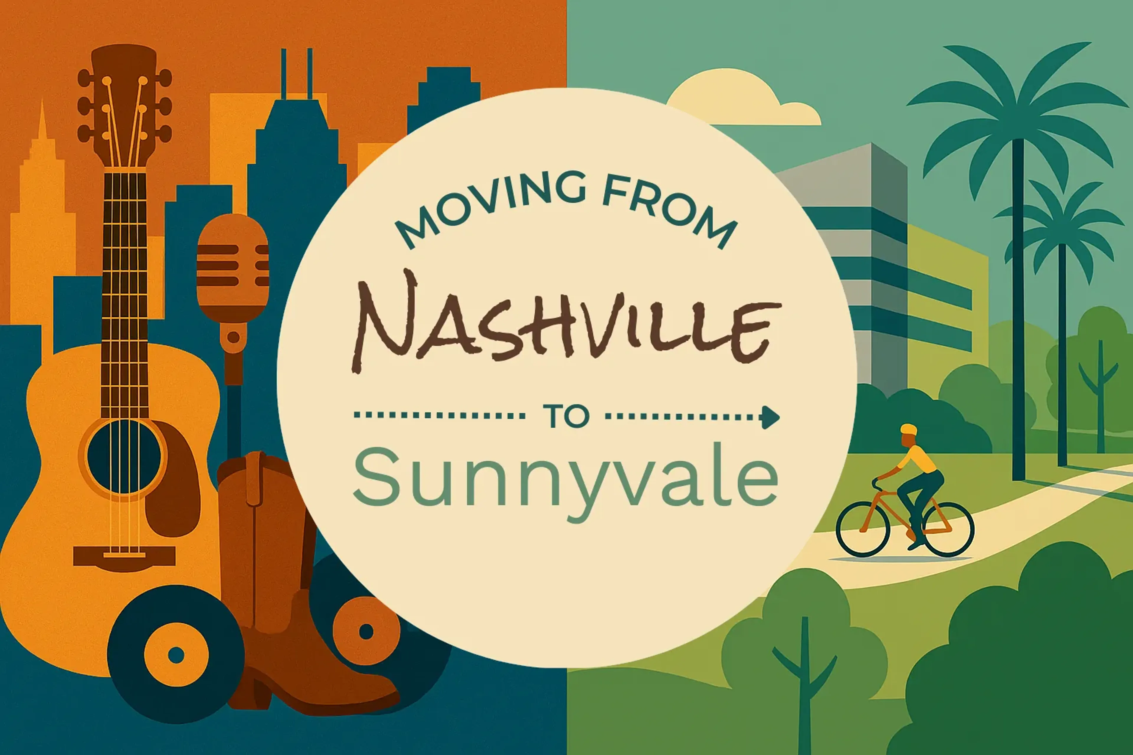 Side-by-side comparison of Nashville to Sunnyvale moving companies