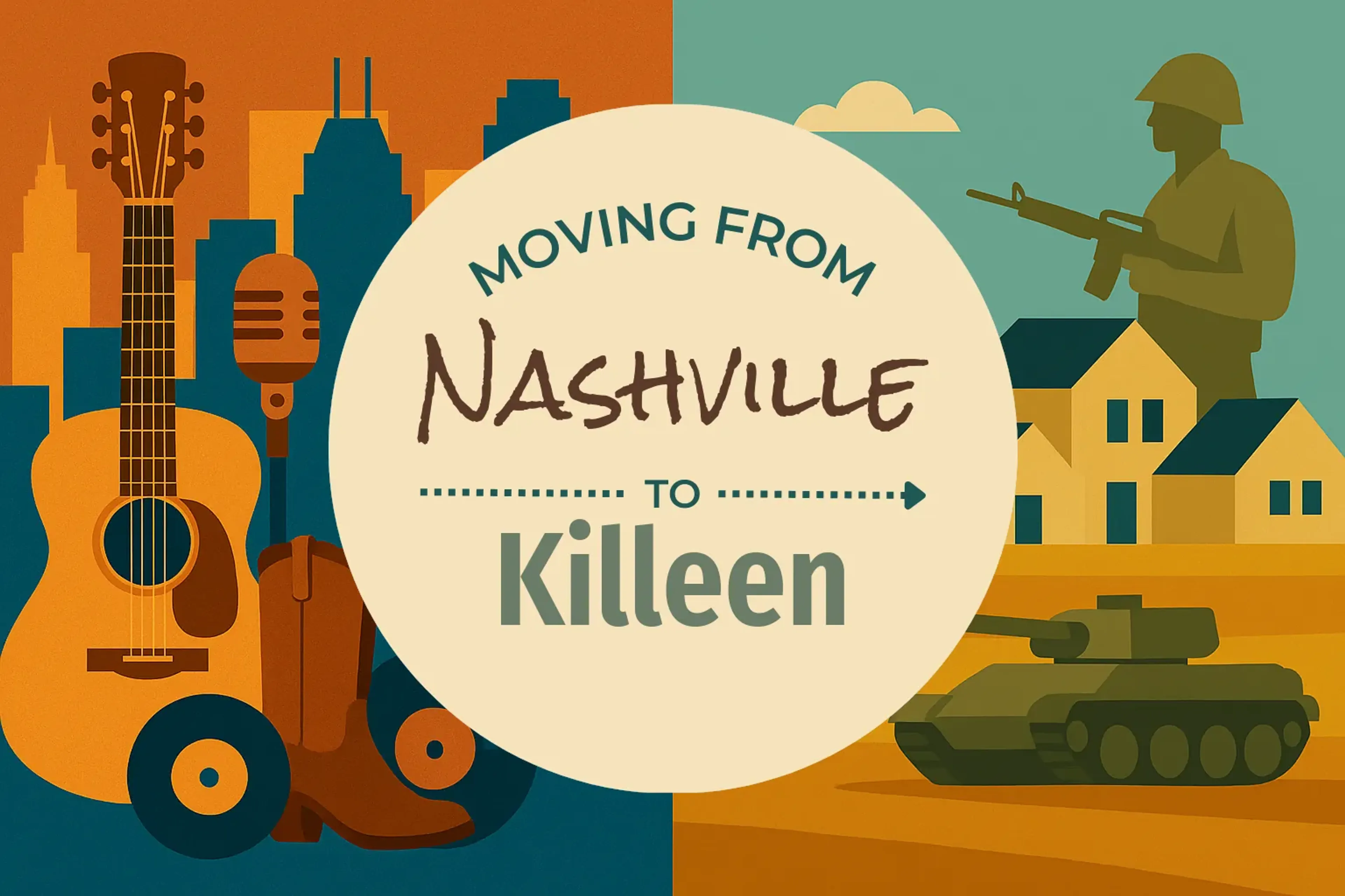 Side-by-side comparison of Nashville to Killeen moving companies