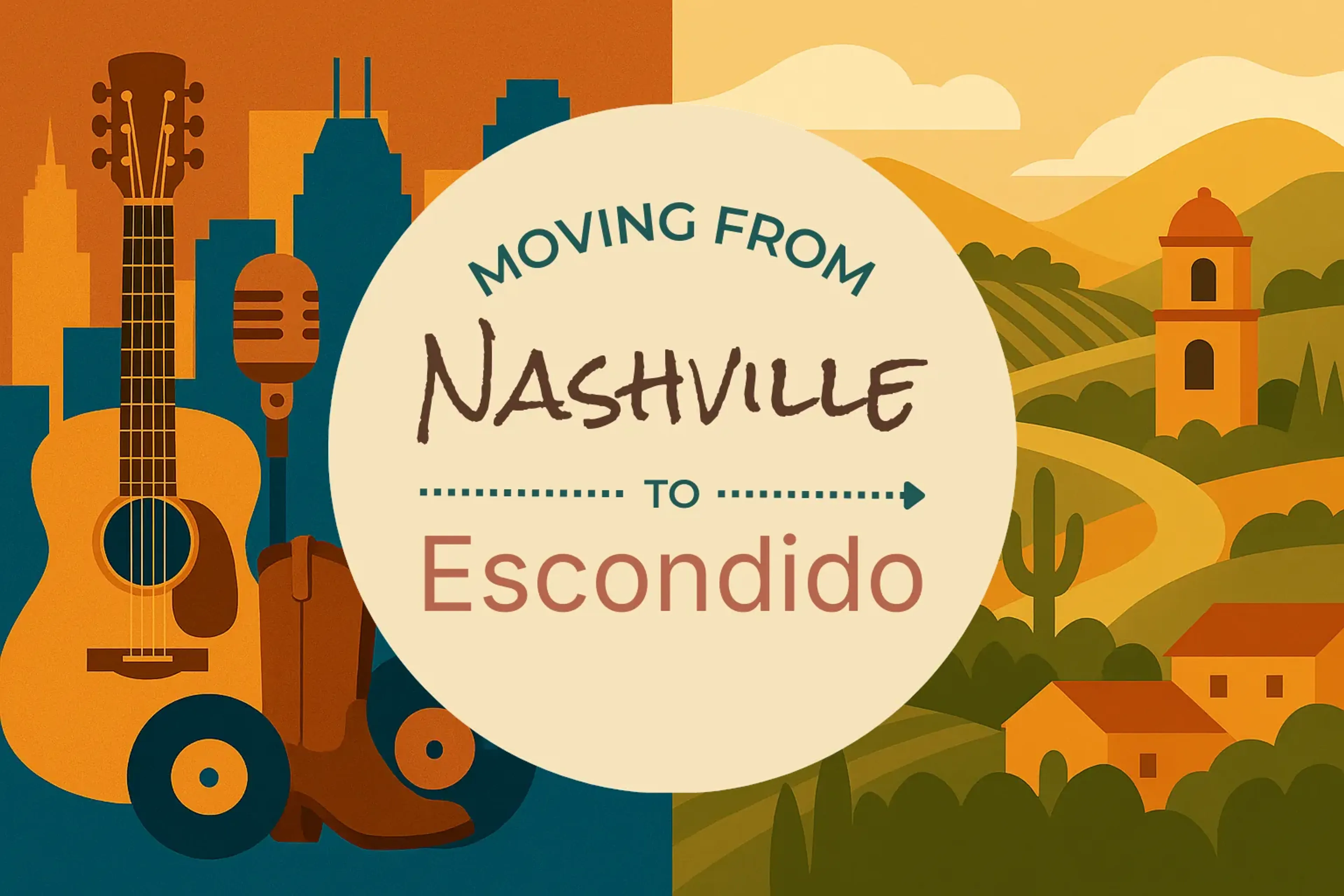 Side-by-side comparison of Nashville to Escondido moving companies