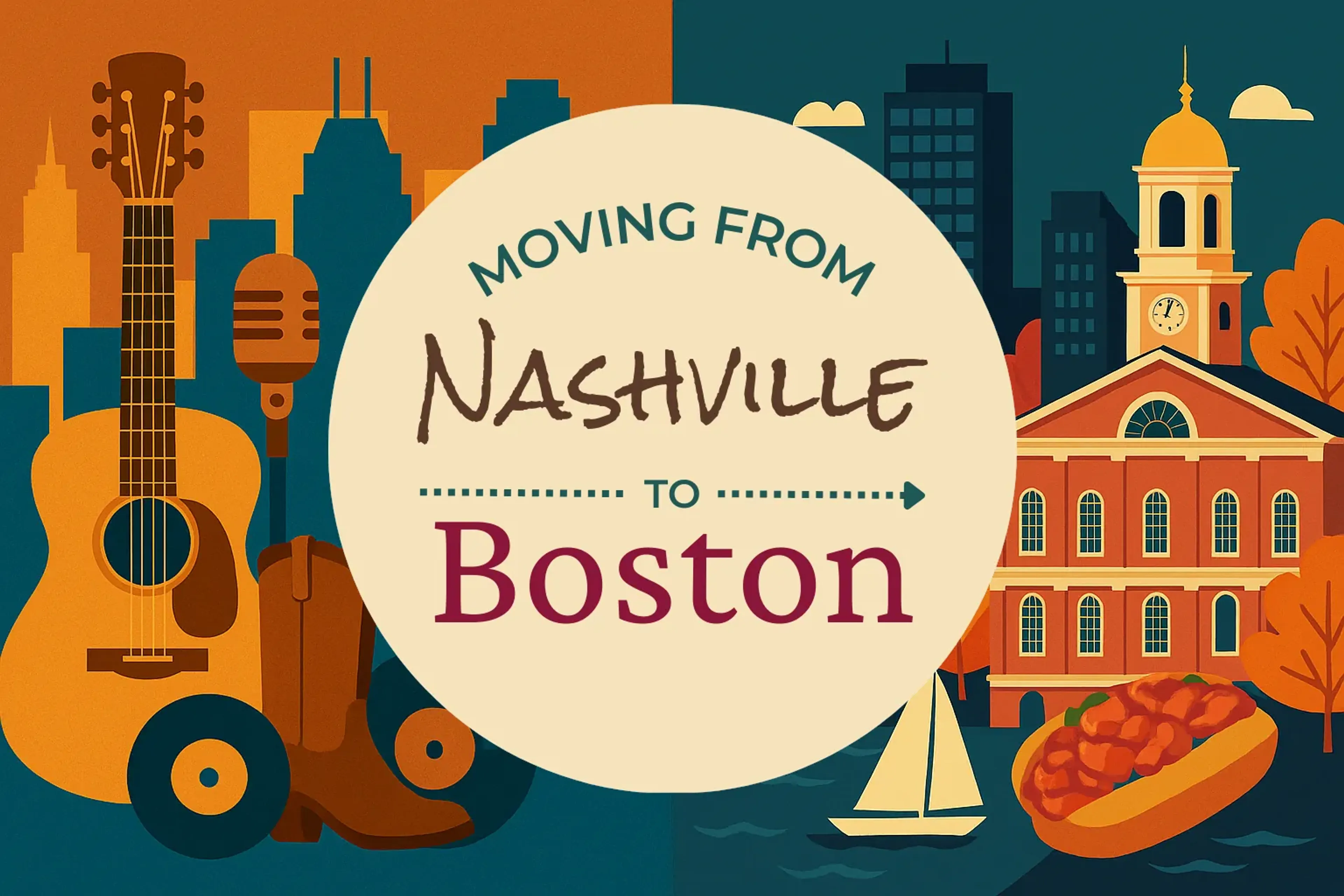 Side-by-side comparison of Nashville to Boston moving companies