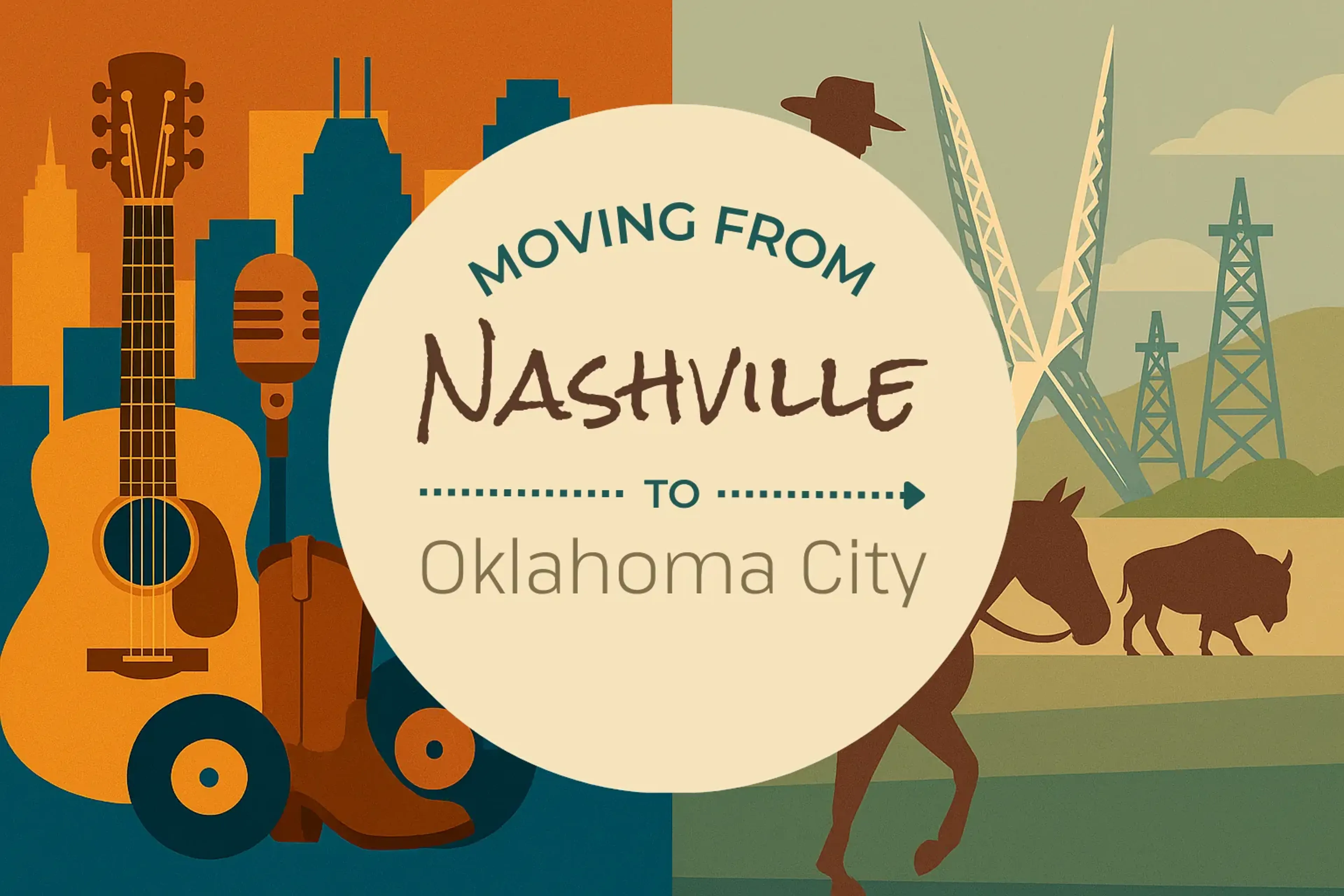 Side-by-side comparison of Nashville to Oklahoma City moving companies