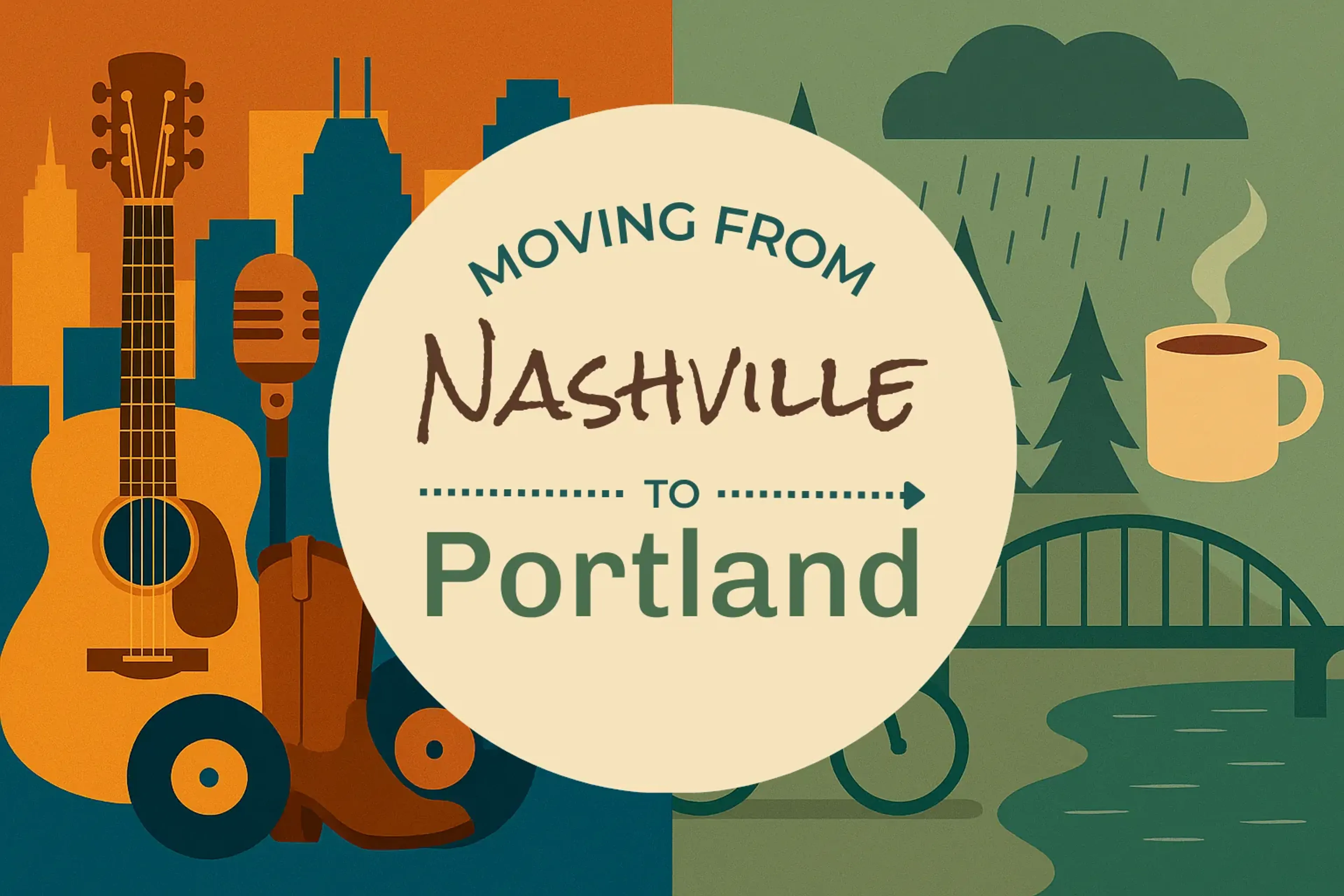 Side-by-side comparison of Nashville to Portland moving companies