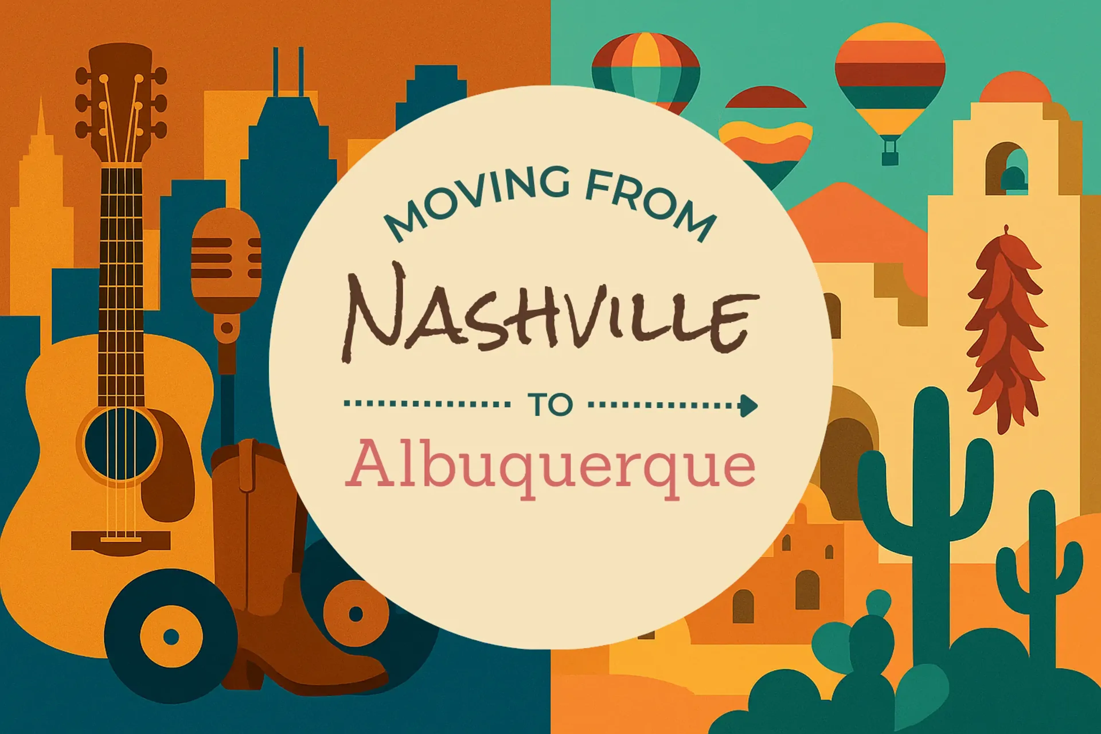 Side-by-side comparison of Nashville to Albuquerque moving companies