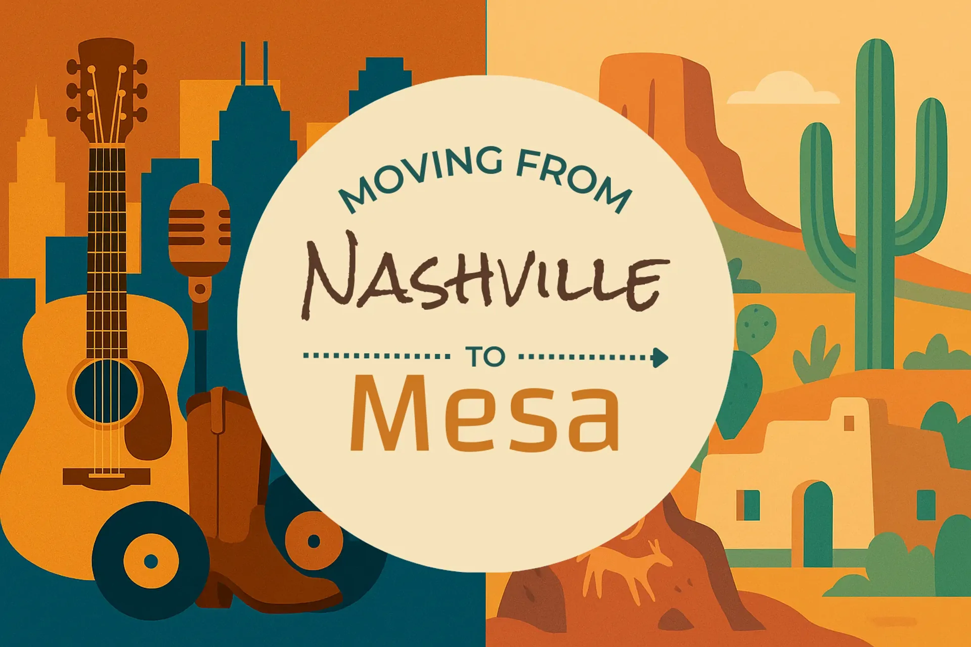 Side-by-side comparison of Nashville to Mesa moving companies