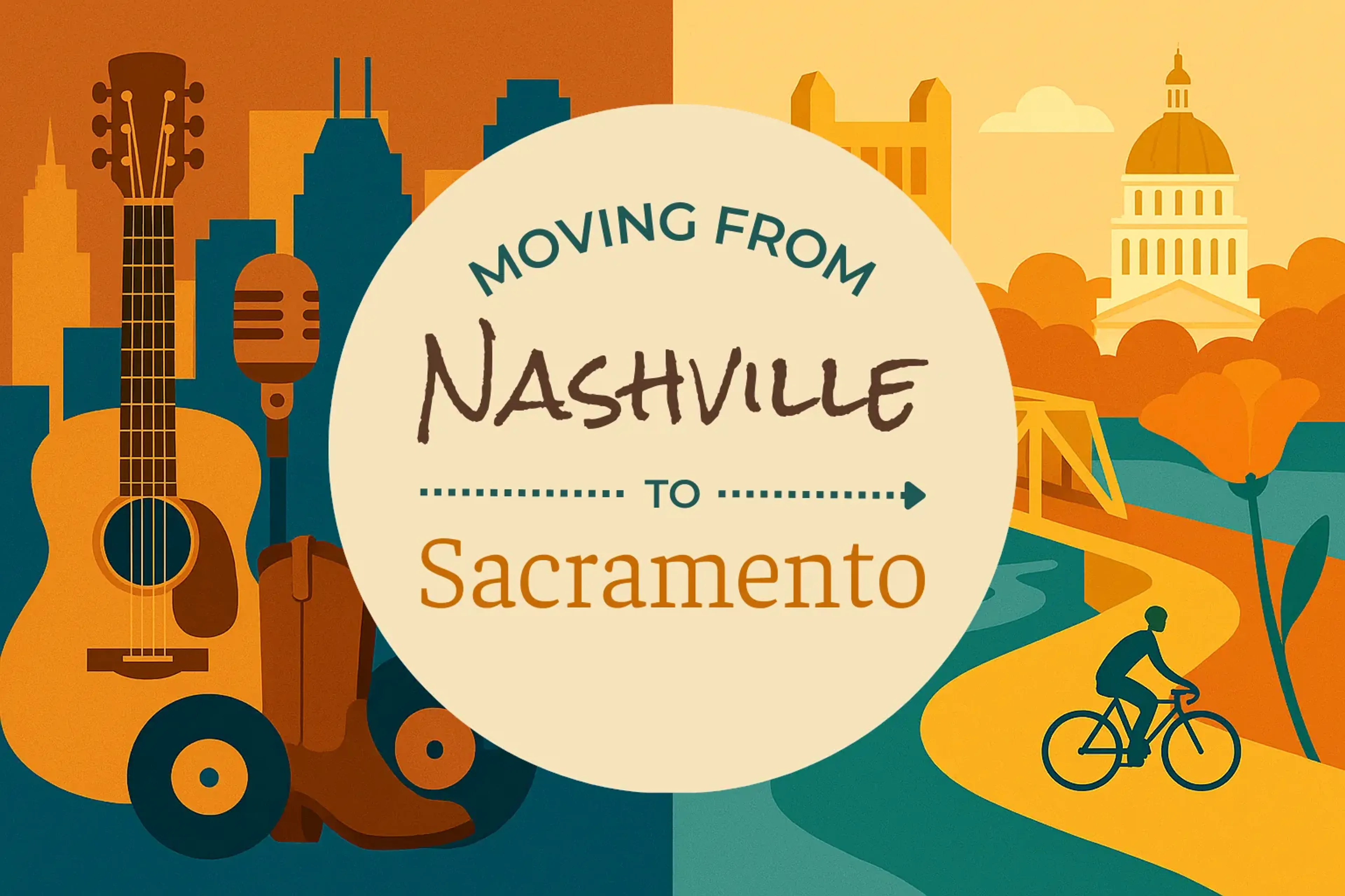 Side-by-side comparison of Nashville to Sacramento moving companies
