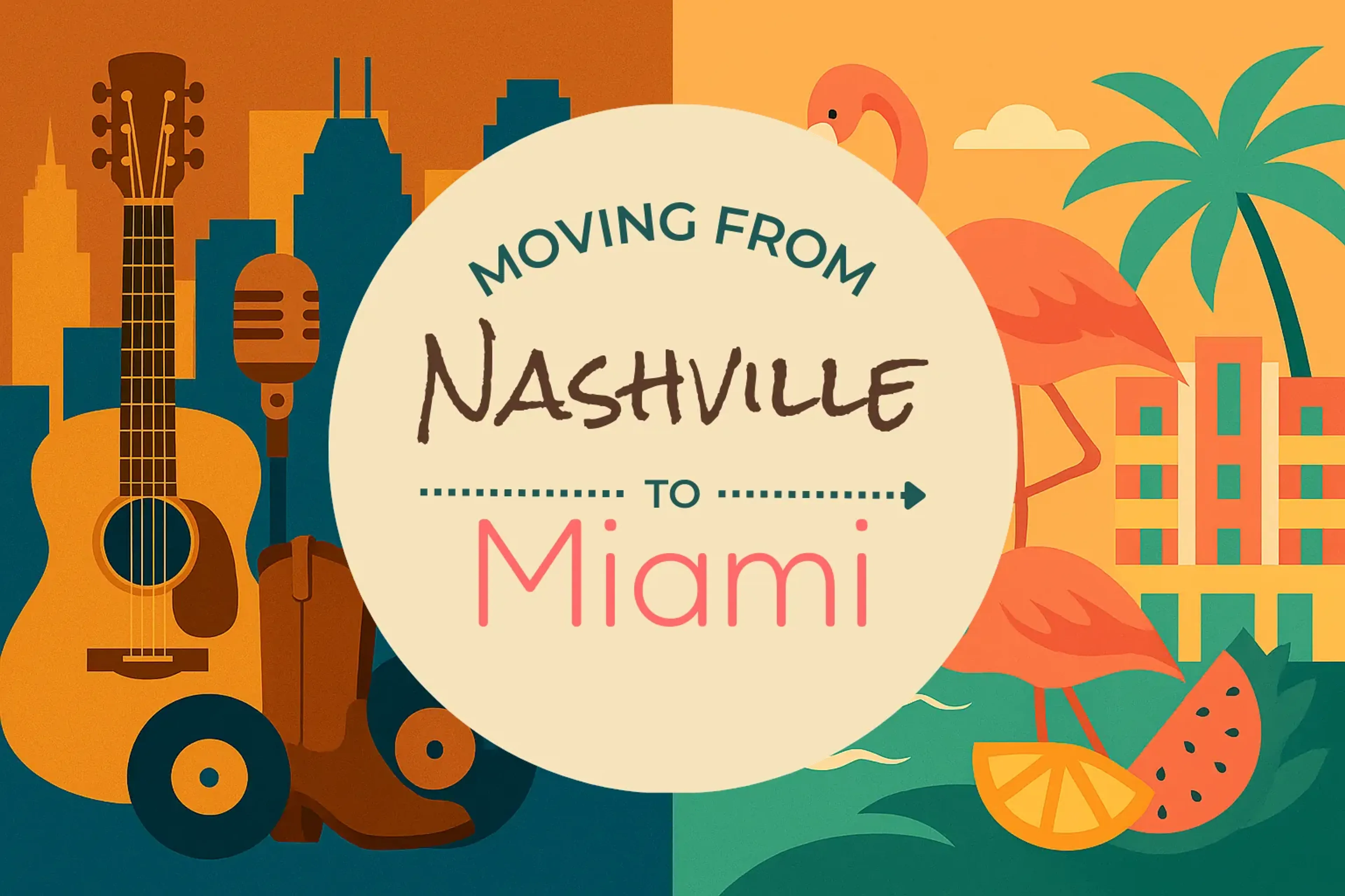 Side-by-side comparison of Nashville to Miami moving companies