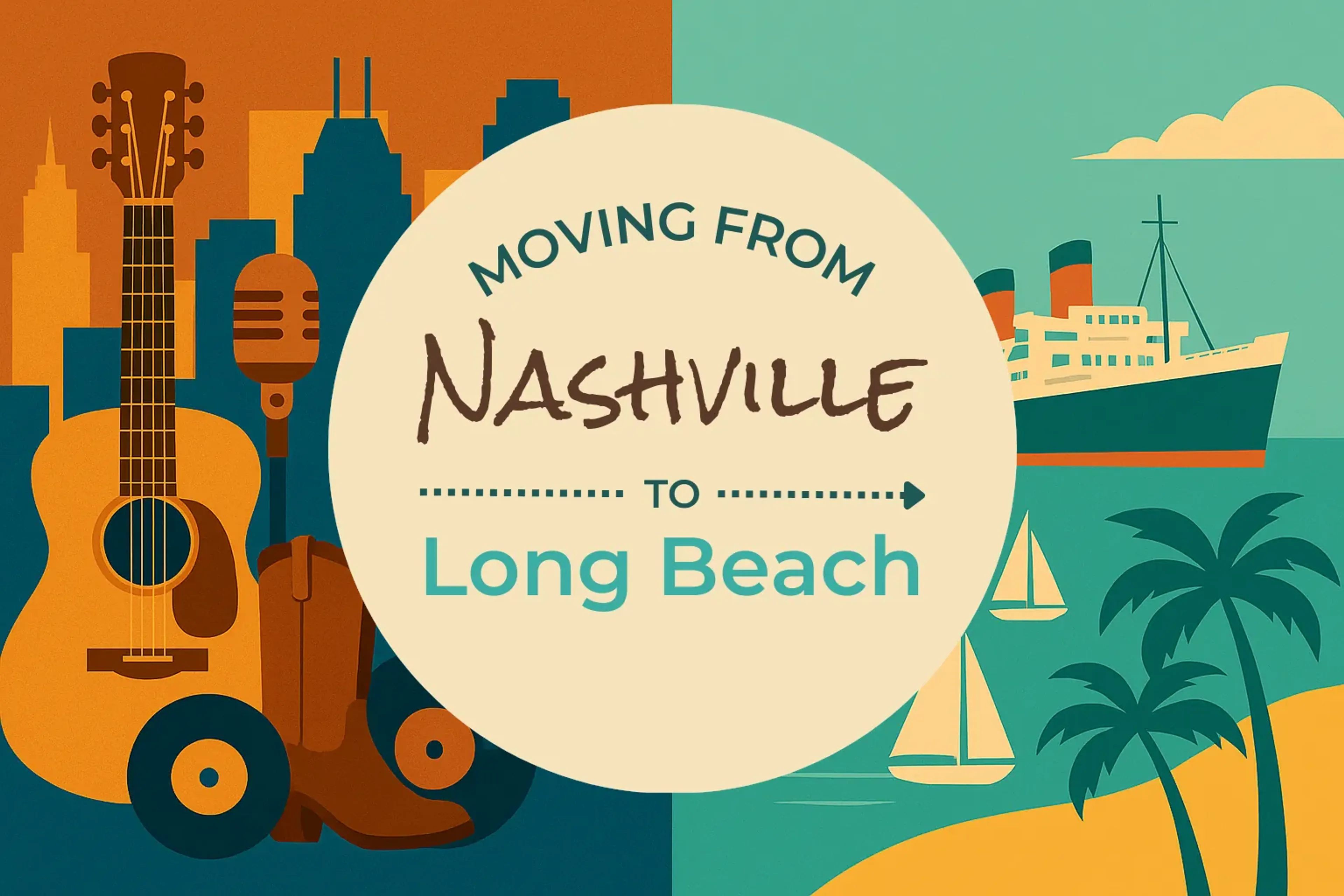 Side-by-side comparison of Nashville to Long Beach moving companies