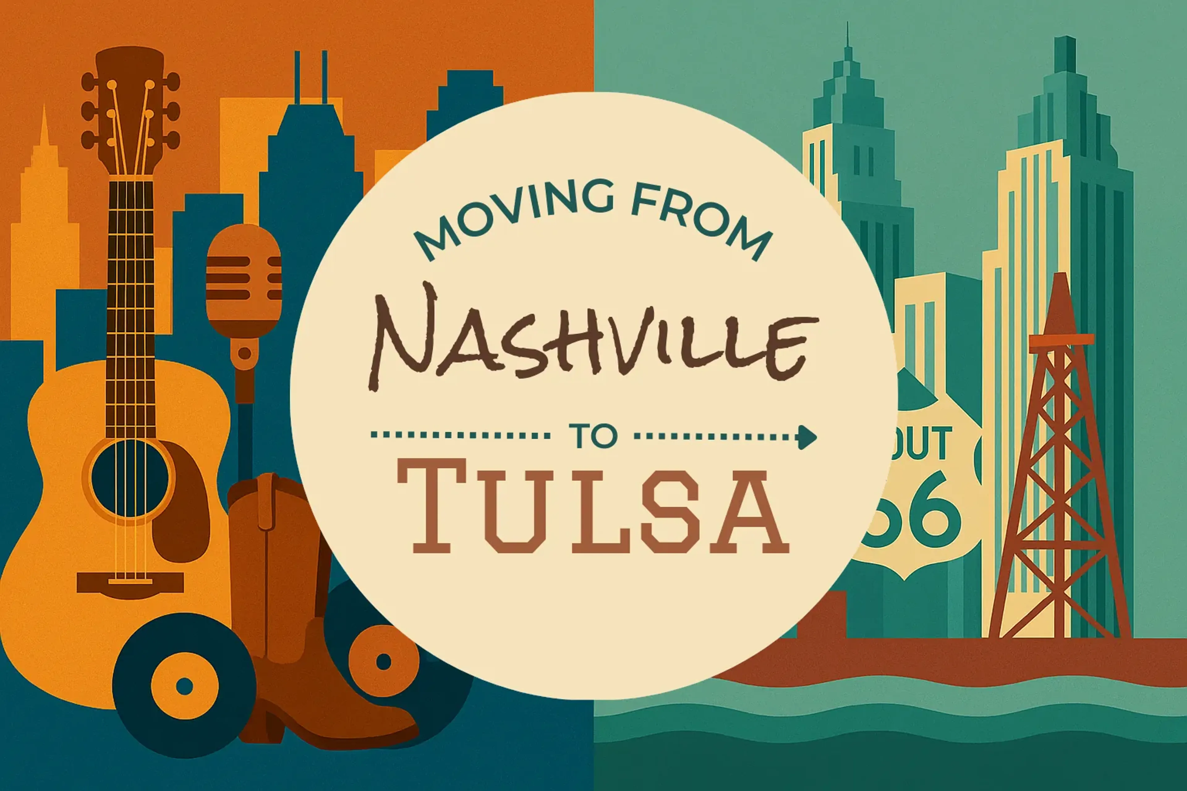Side-by-side comparison of Nashville to Tulsa moving companies